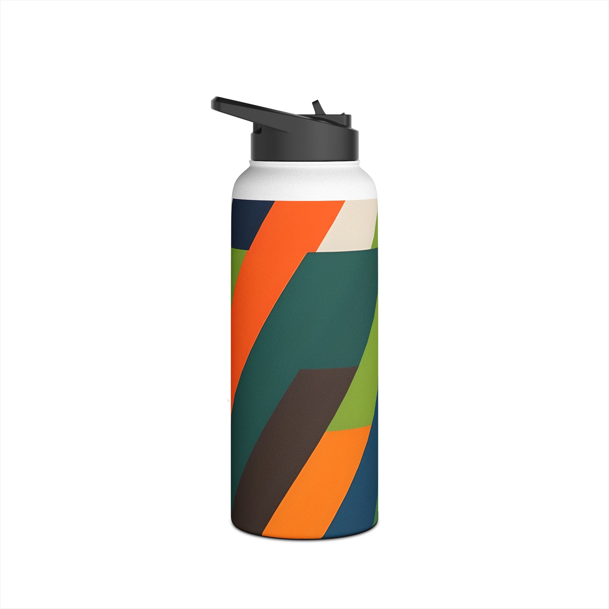 Zigzag Stripes - Stainless Steel Water Bottle