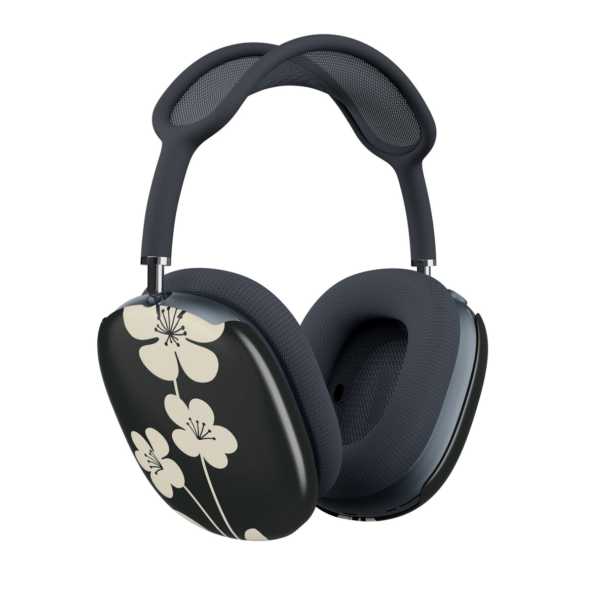 Nordic Blossom · Hard Case for AirPods Max · Black