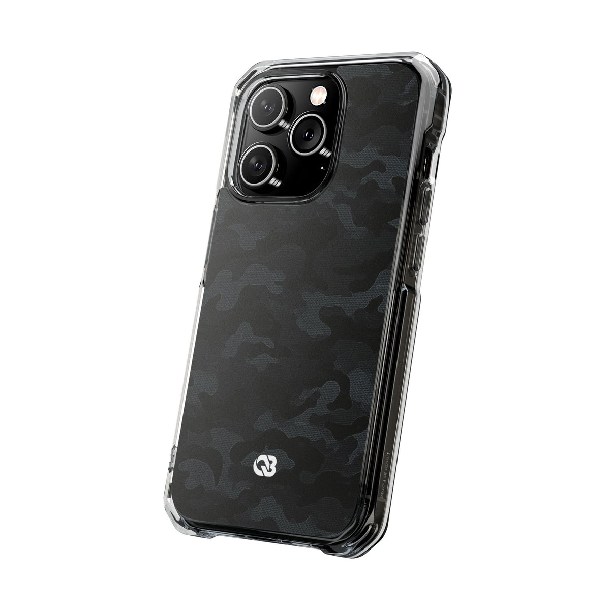 Blackout Urban Camo · Clear Impact Magnetic Phone Case for iPhone · Black