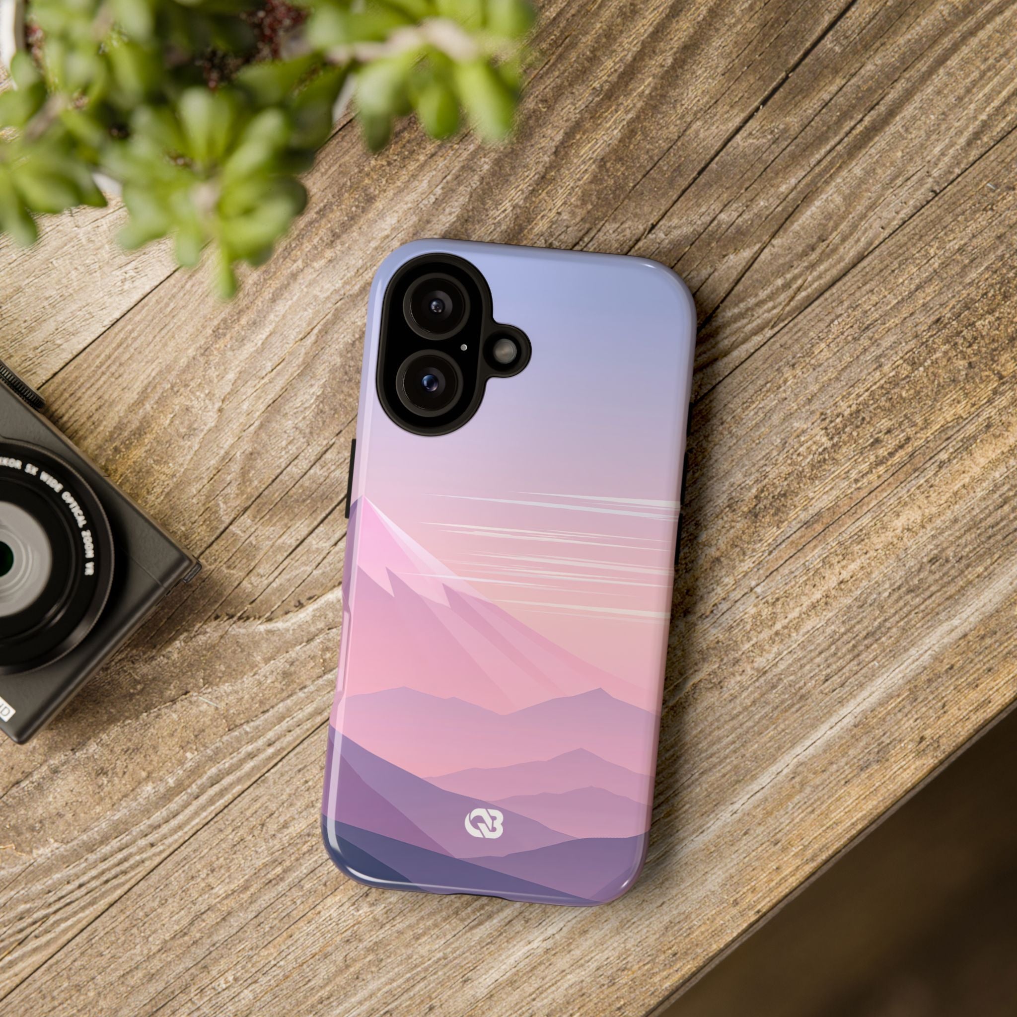 Purple Tough Phone Case for iPhone - Lavender Alpine Dawn