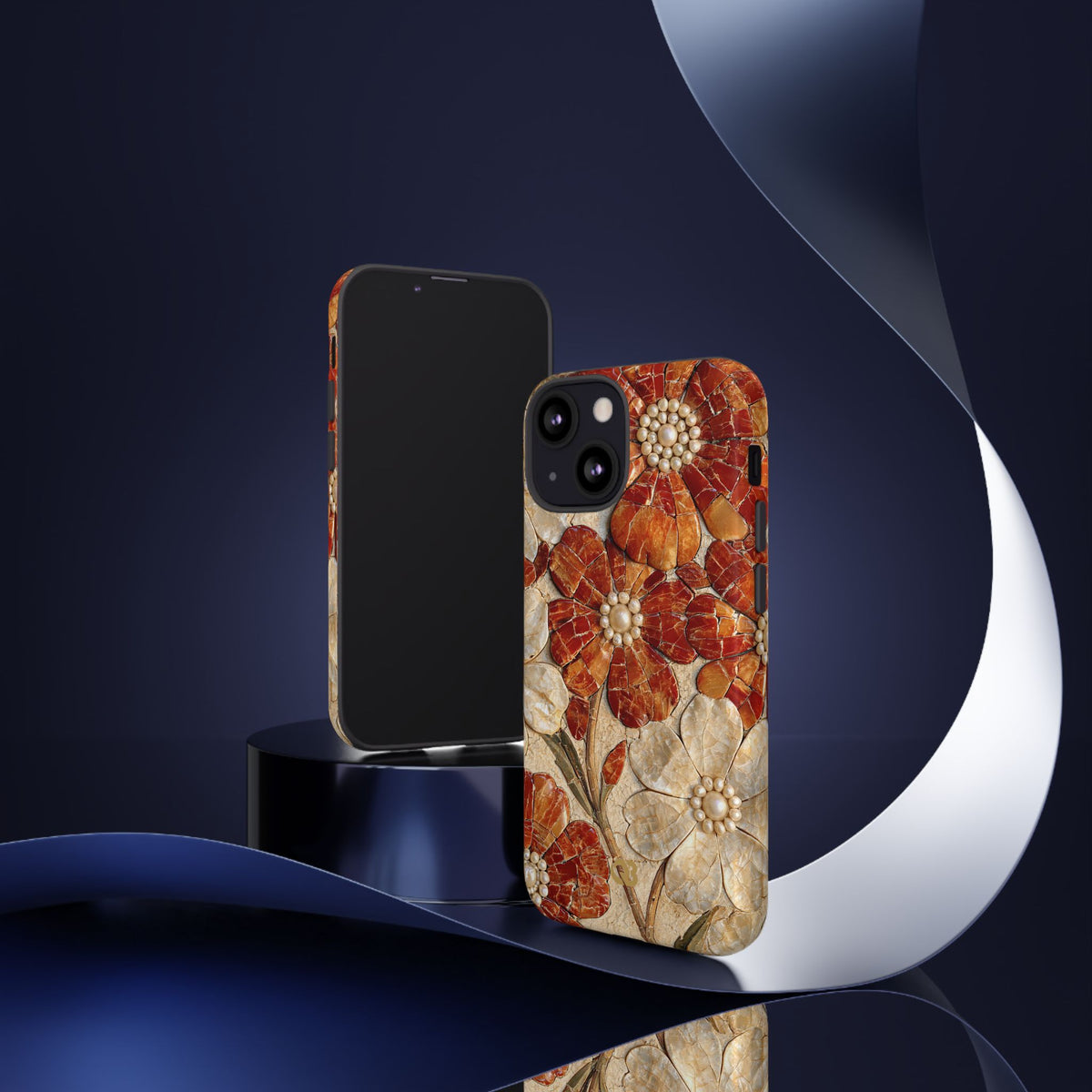 Carnelian Pearl Bloom · Tough Phone Case for iPhone · Orange