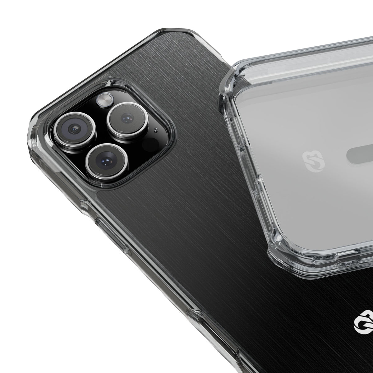 Black Impact MagSafe Phone Case for iPhone - Brushed Obsidian Slate