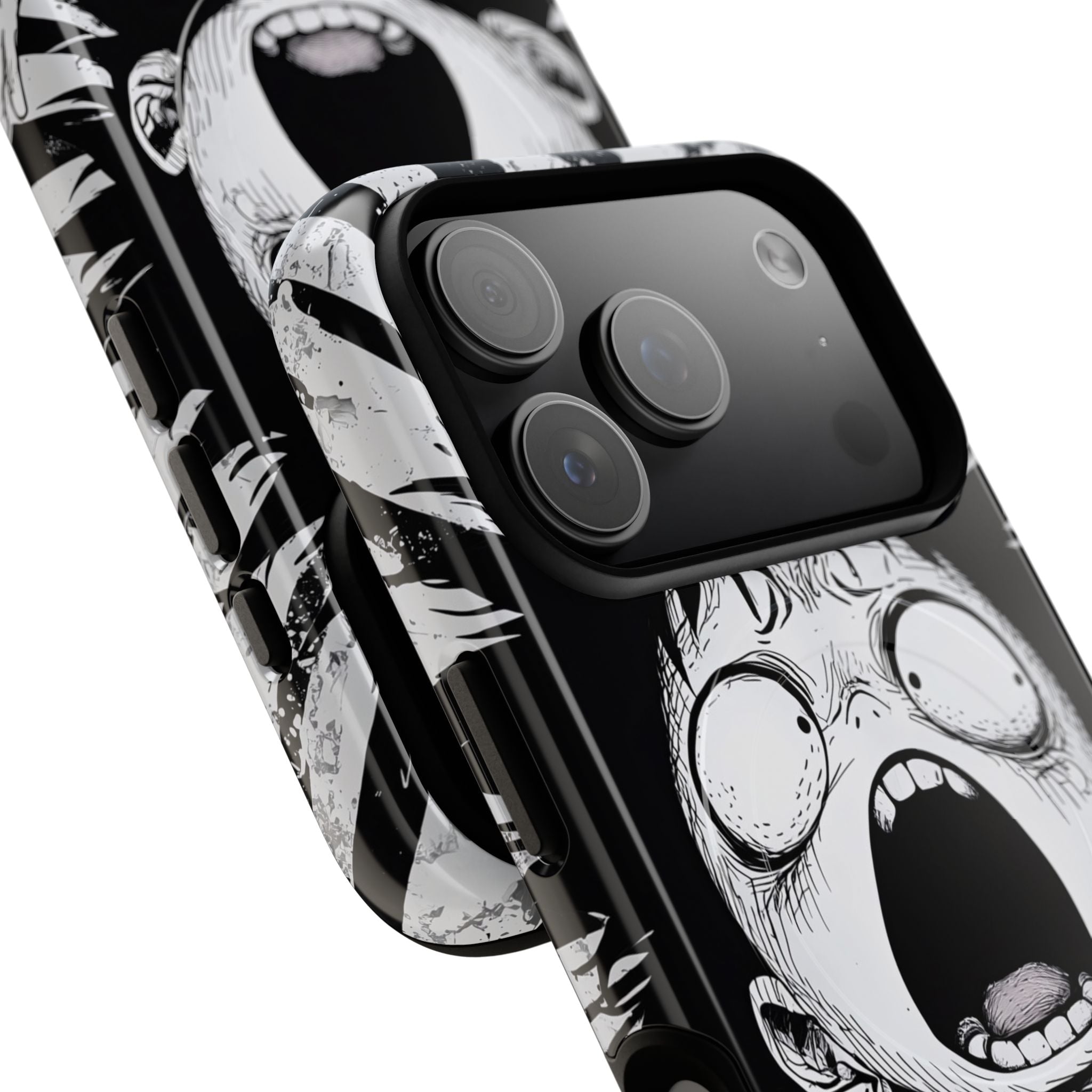 Chaotic Monochrome Scream · Tough+ Fundas para teléfono para iPhone · Magsafe