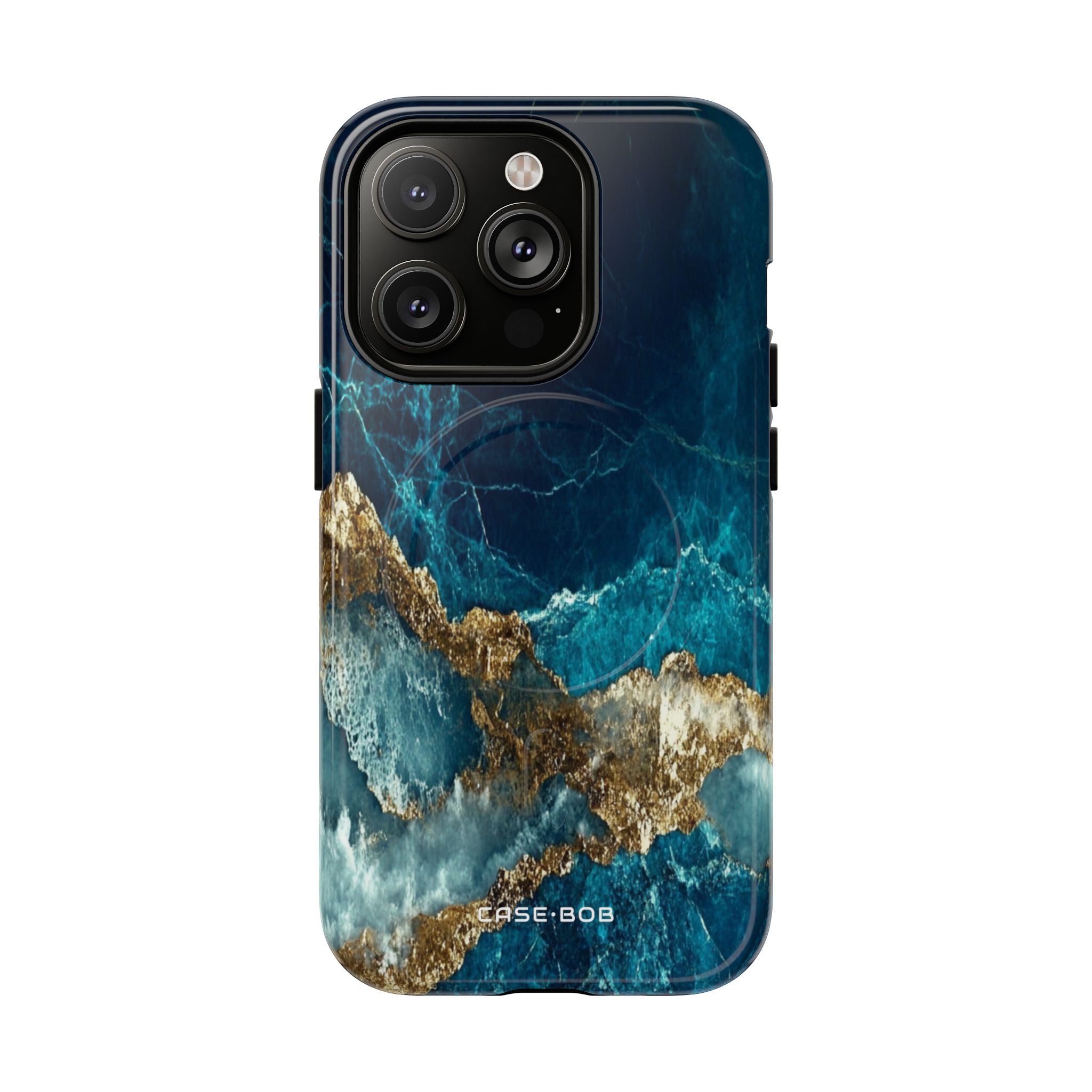 Gezacktes Gold Split iPhone 14 Pro Case - Tough+