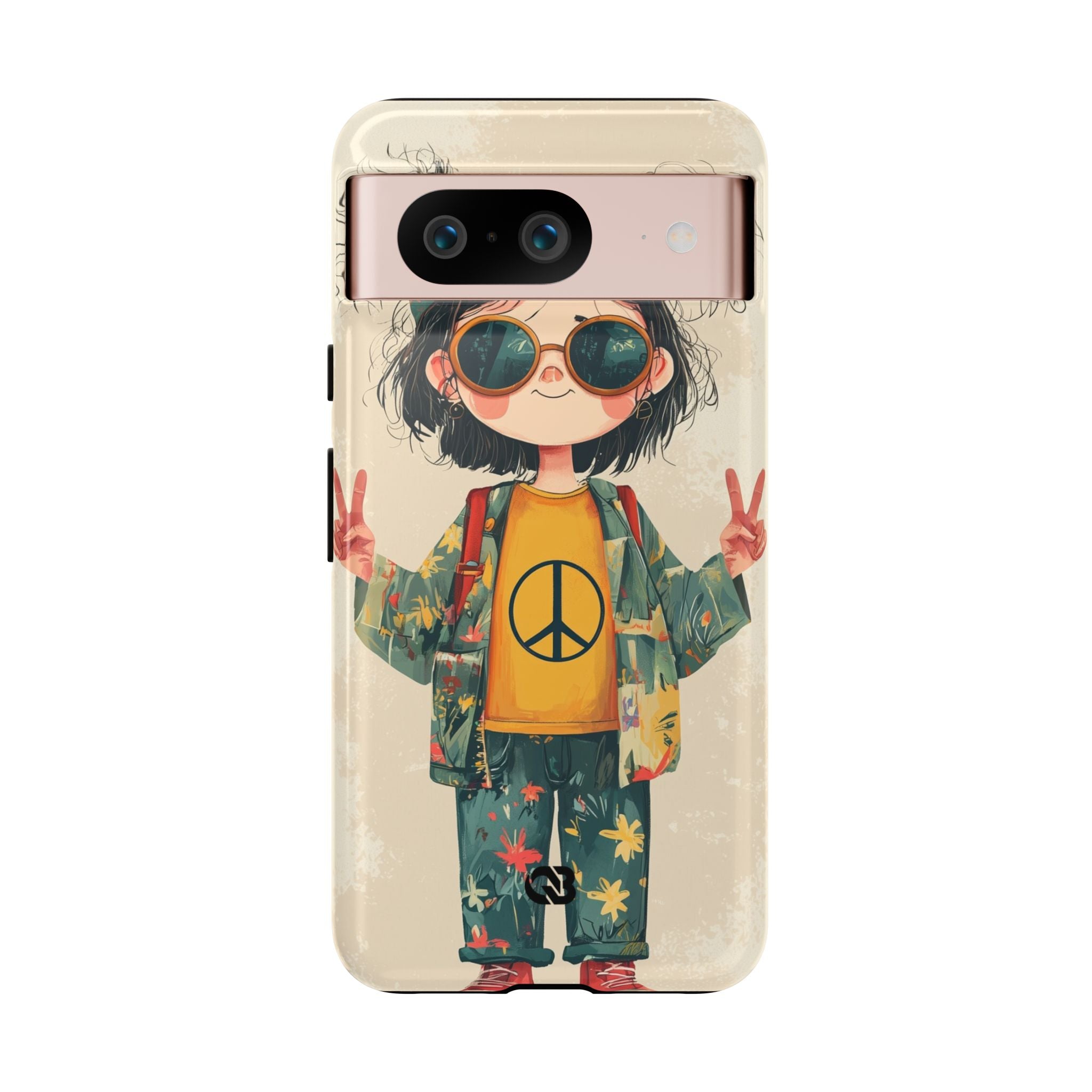 Retro Peace Girl · Coque de téléphone Tough pour Google Pixel