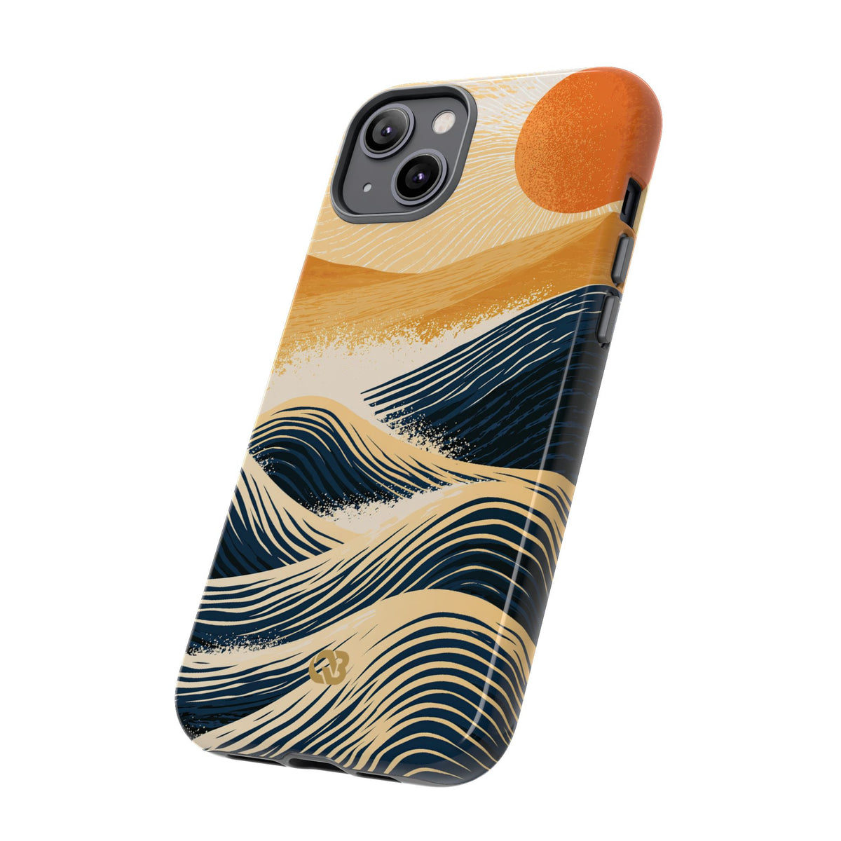 Blue Tough Phone Case for iPhone - Kyoto Cresting Tide
