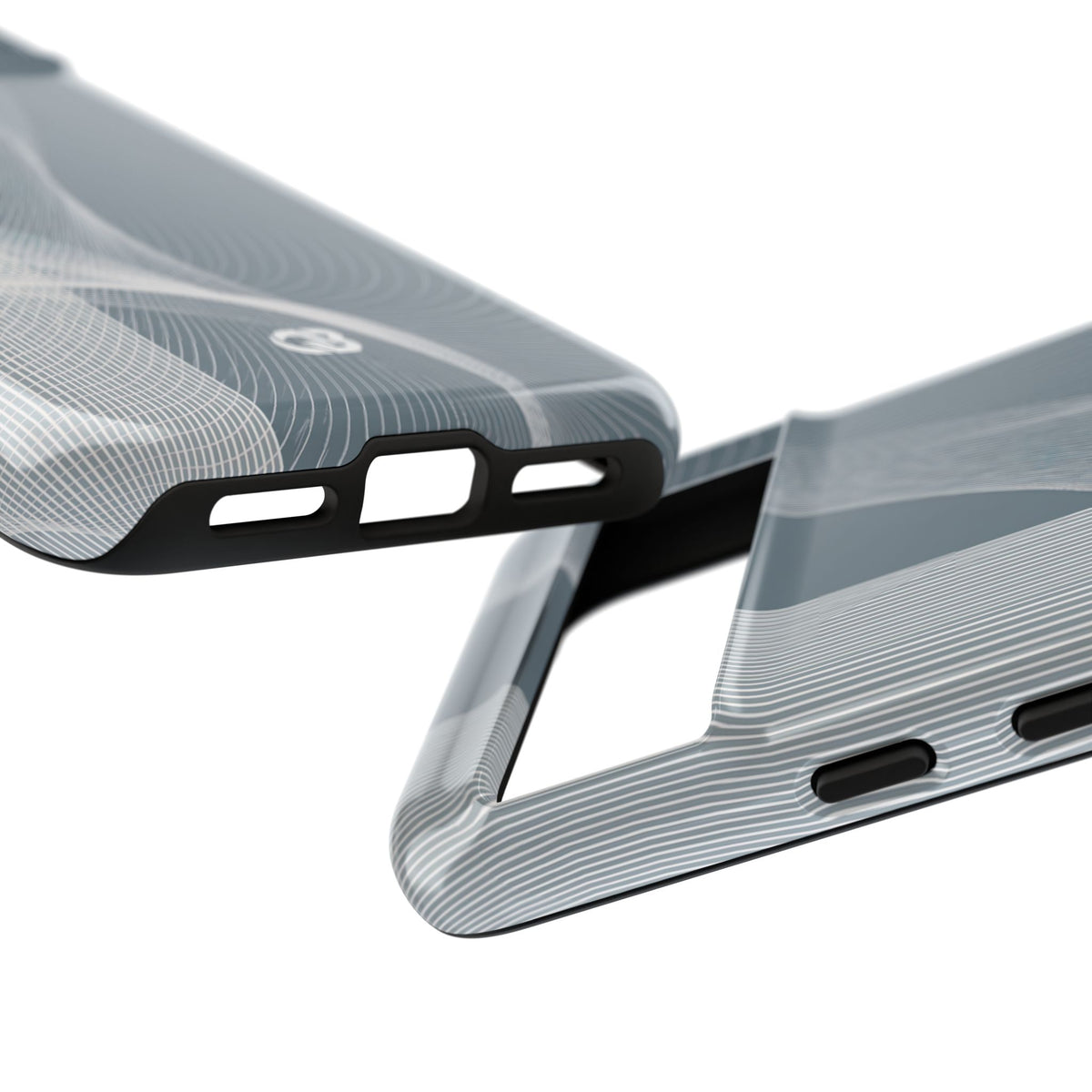 Grey Tough Phone Case for Google Pixel - Slate Mesh Horizon