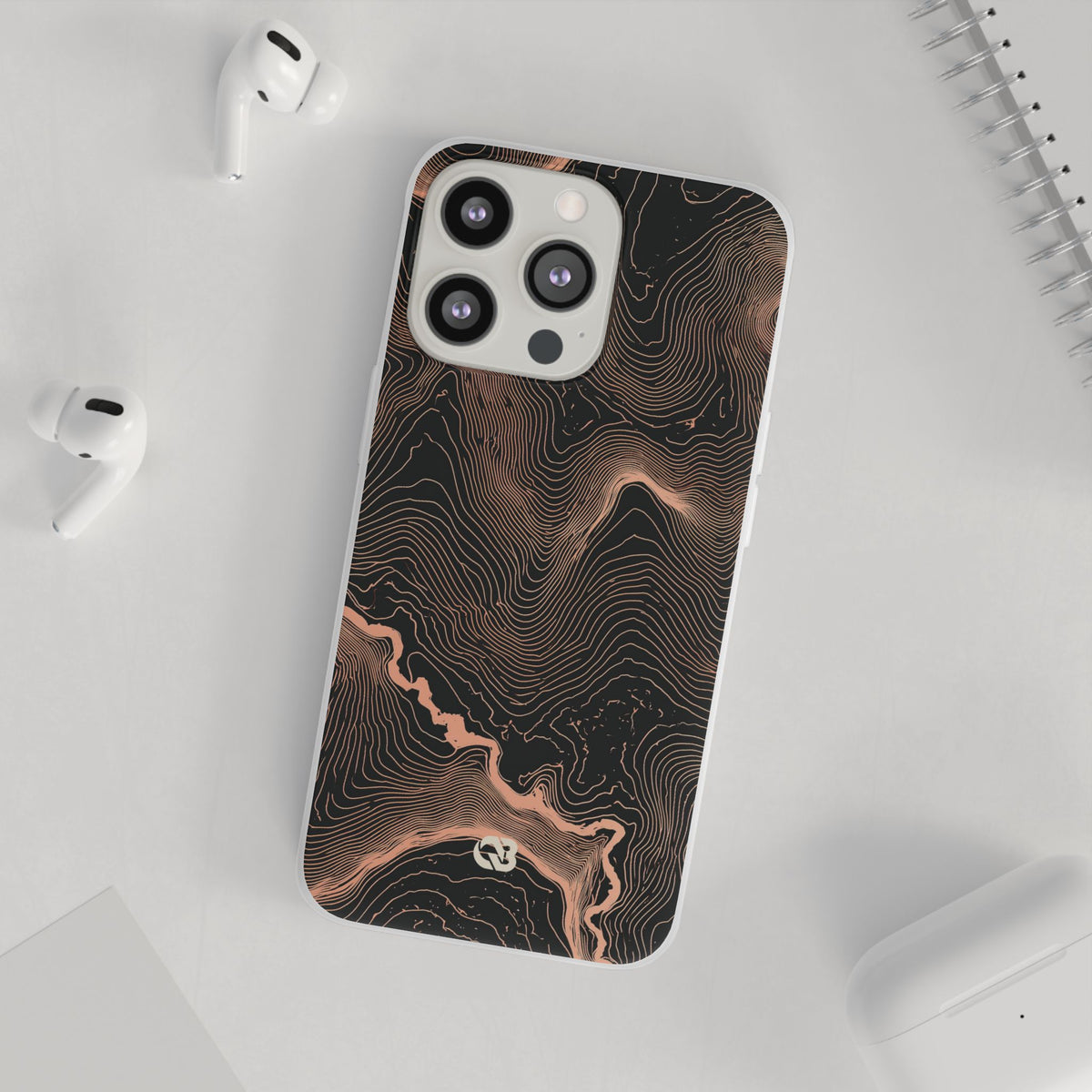 Mesa Elevation Contour · Lite Phone Case for iPhone · Black