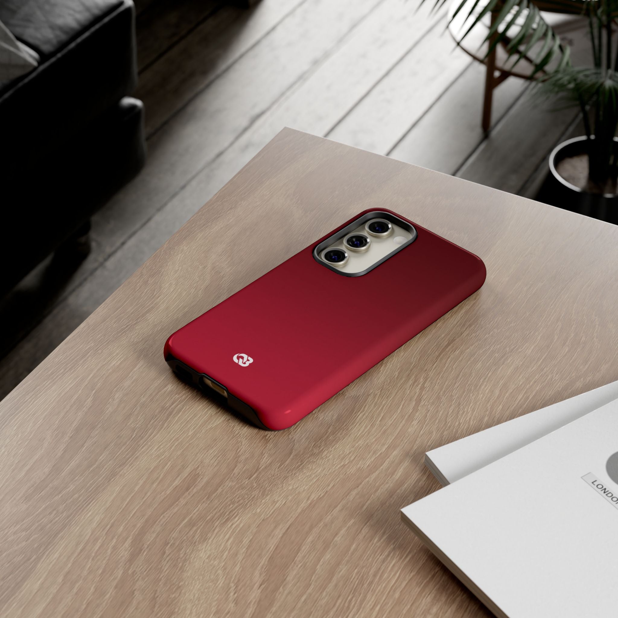 Red Tough Phone Case for Samsung - Crimson Velvet Fade