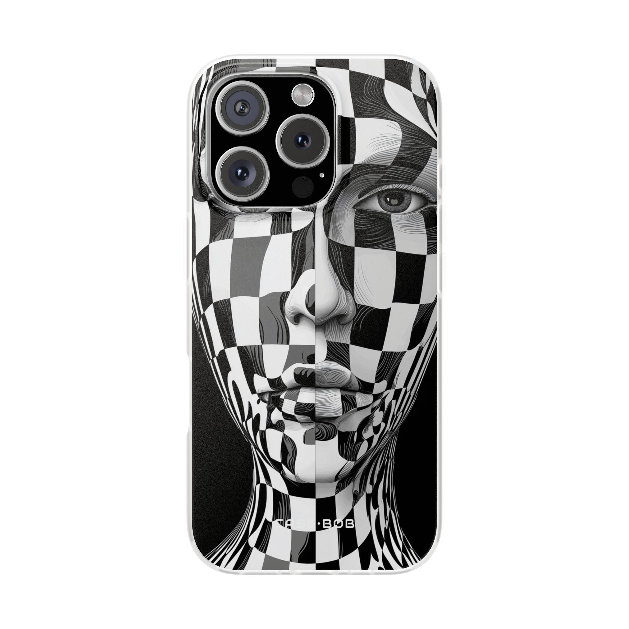Checkered Face iPhone 16 Pro Case - Soft