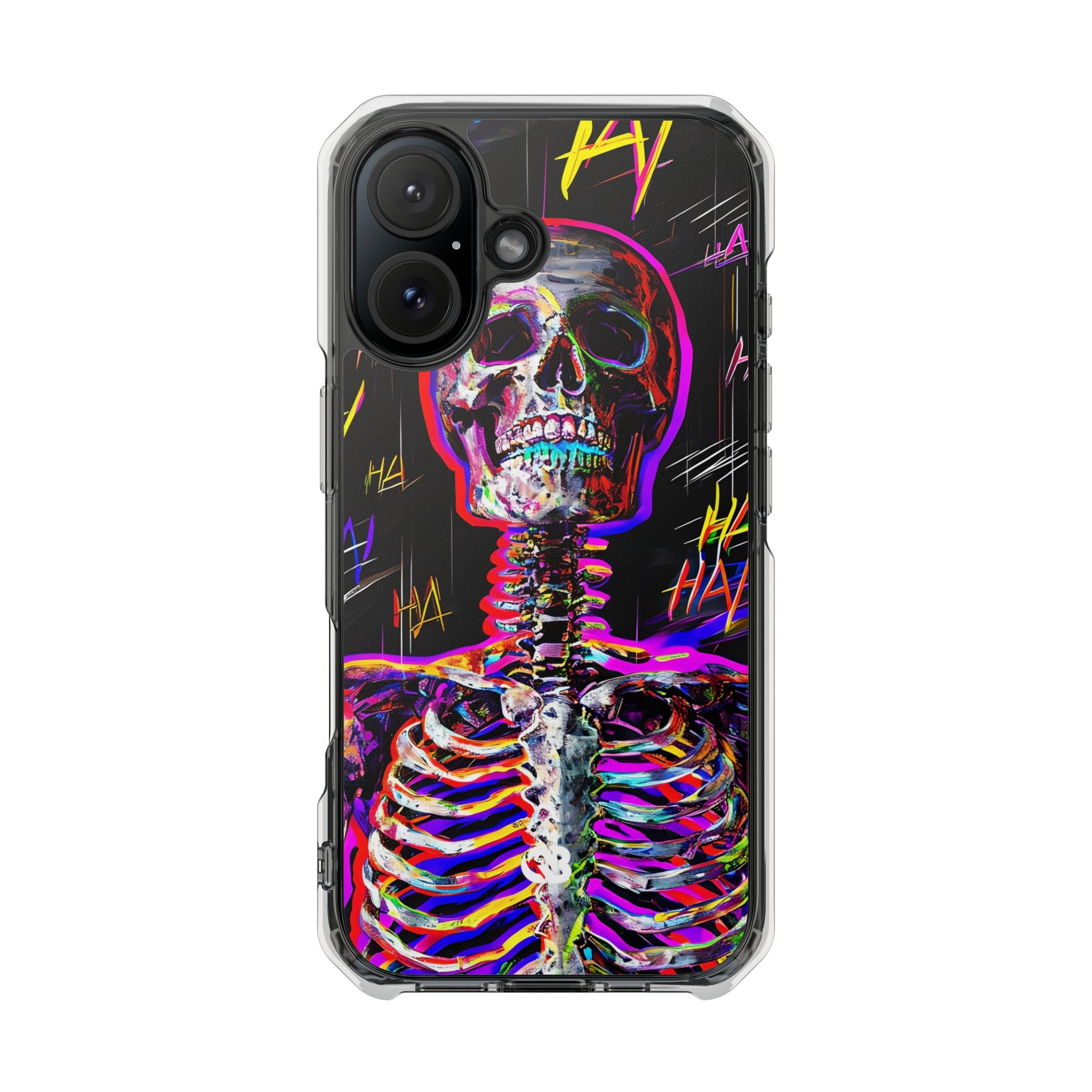 Neon Glitch Skeleton · Impact Handyhülle für iPhone · Magsafe