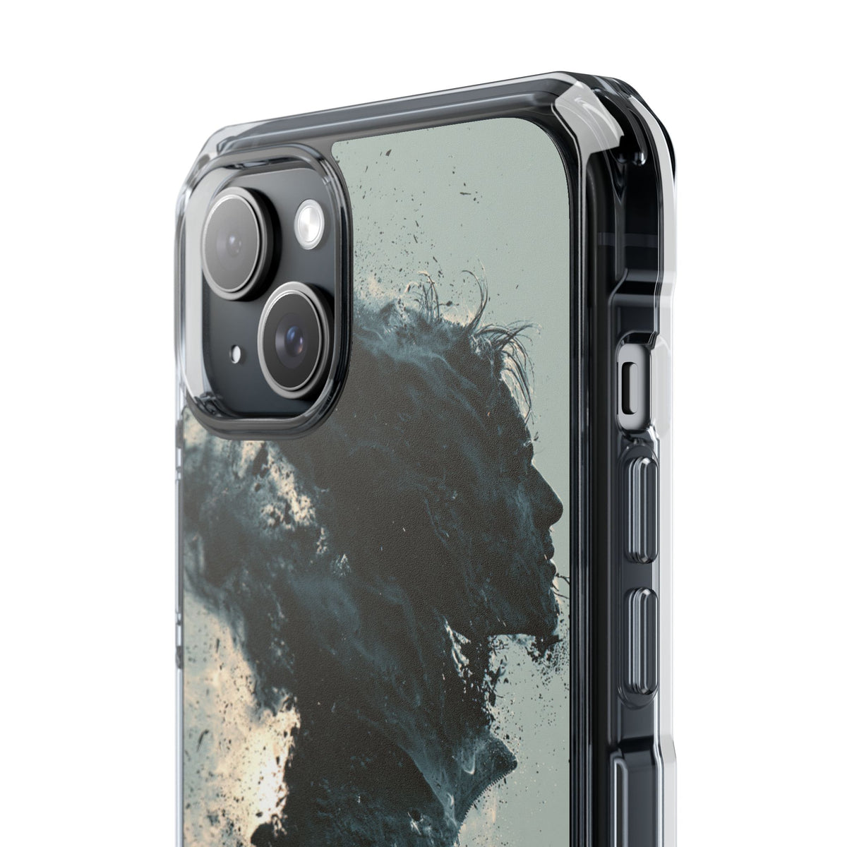 Ashen Dissolution · Clear Impact Magnetic Phone Case for iPhone · Black