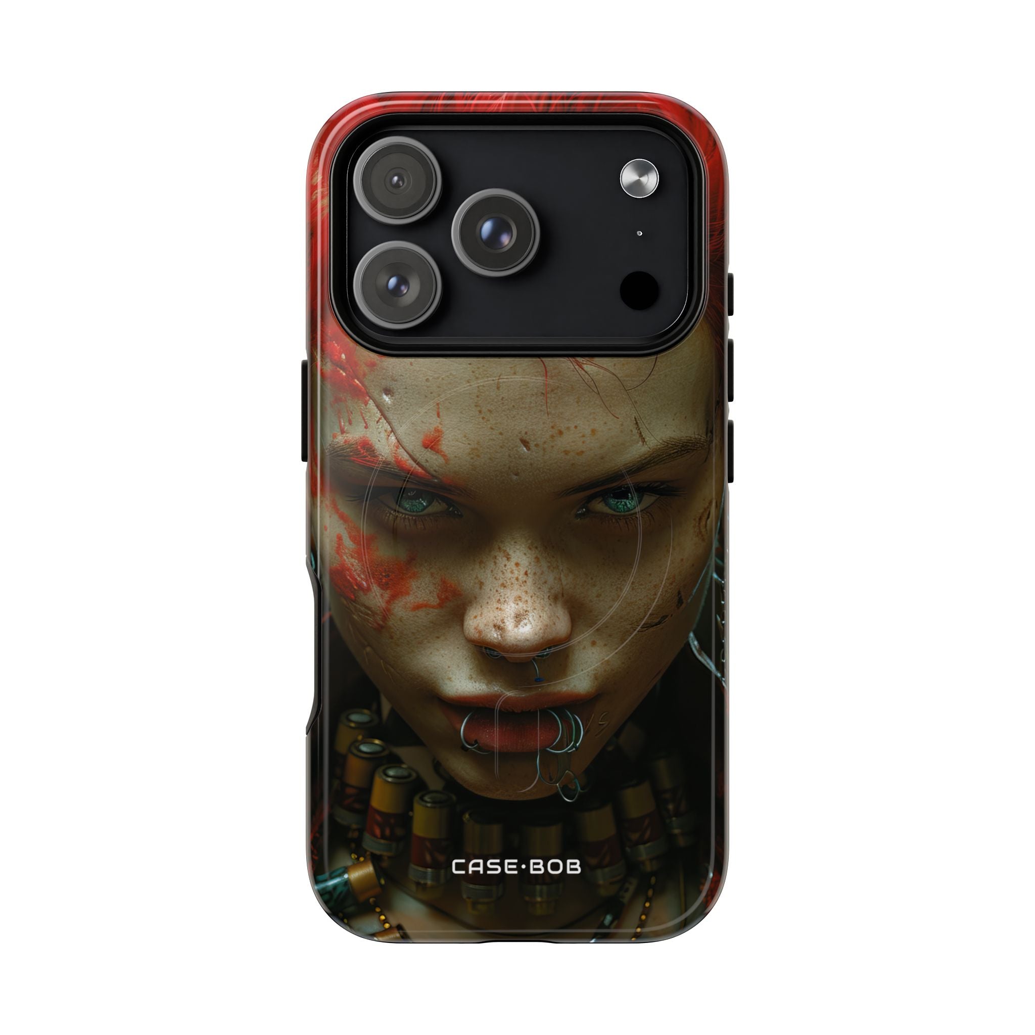 Red Spike Gaze iPhone 17 Pro Case - Tough+ - CASE•BOB