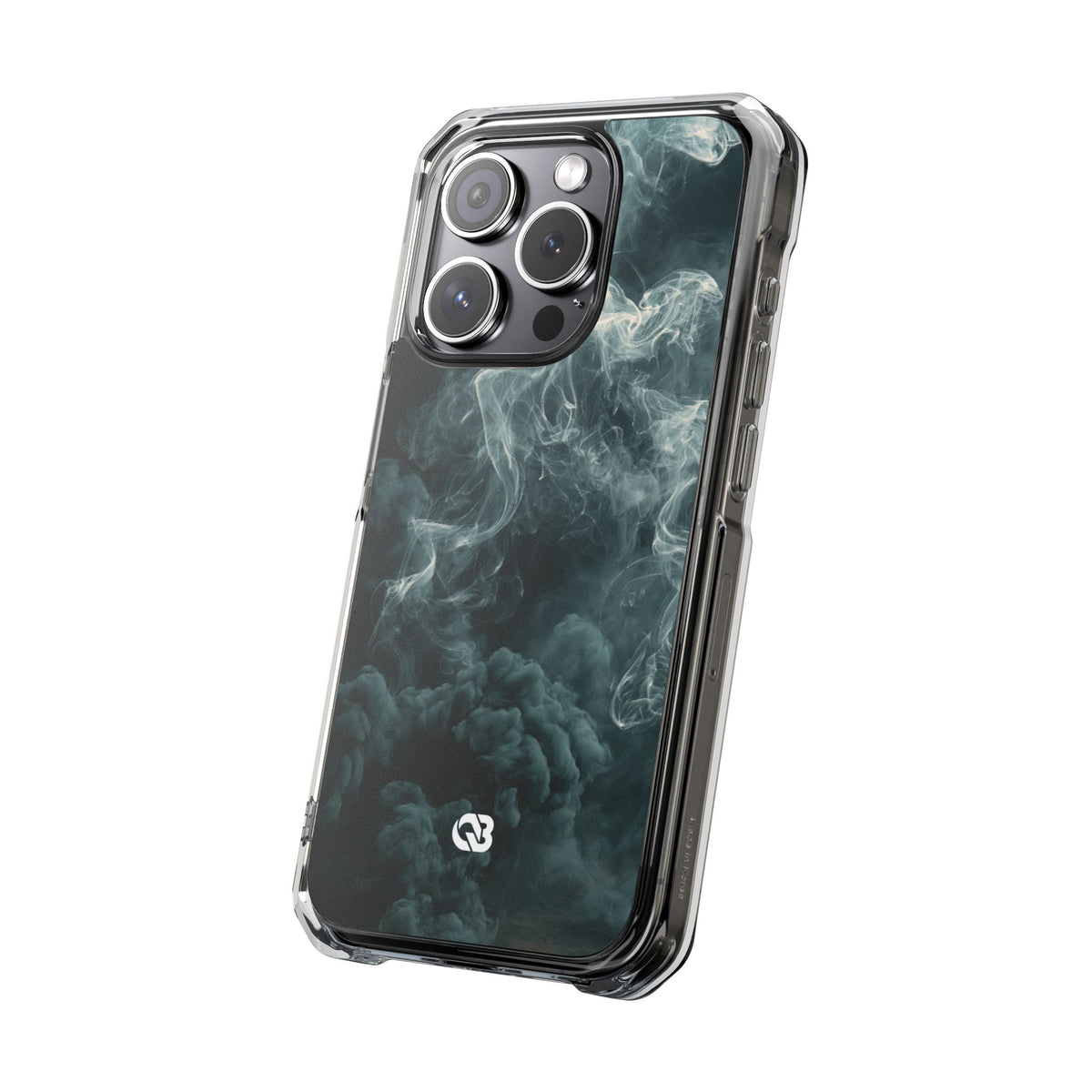 Luminescent Vapor Drift · Clear Impact Magnetic Phone Case for iPhone · Teal