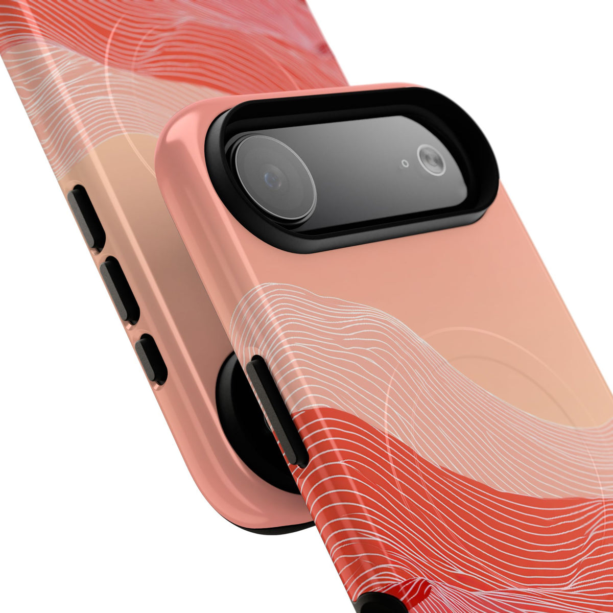 Coral Ridge Contours · Tough 2.0 Magnetic Phone Case for iPhone · Red