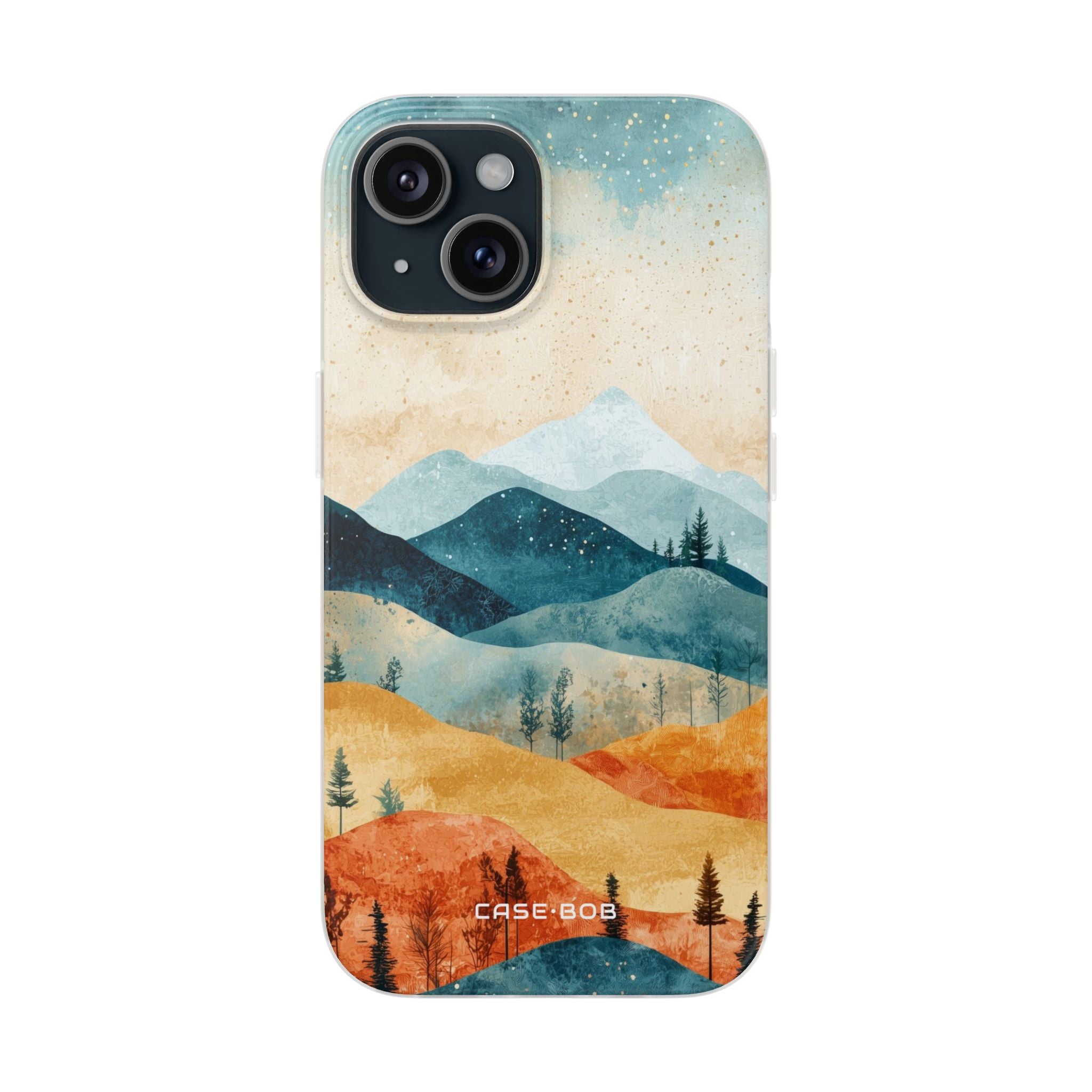 Moonlit Mountains iPhone 15 Case - Soft