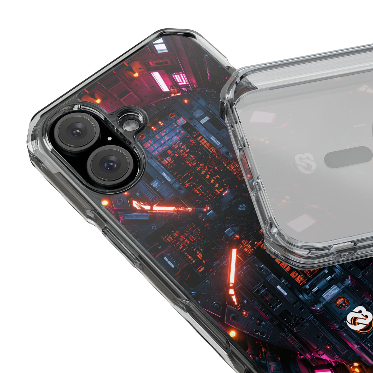 Cybernetic Reactor Core · Clear Impact Magnetic Phone Case for iPhone · Black
