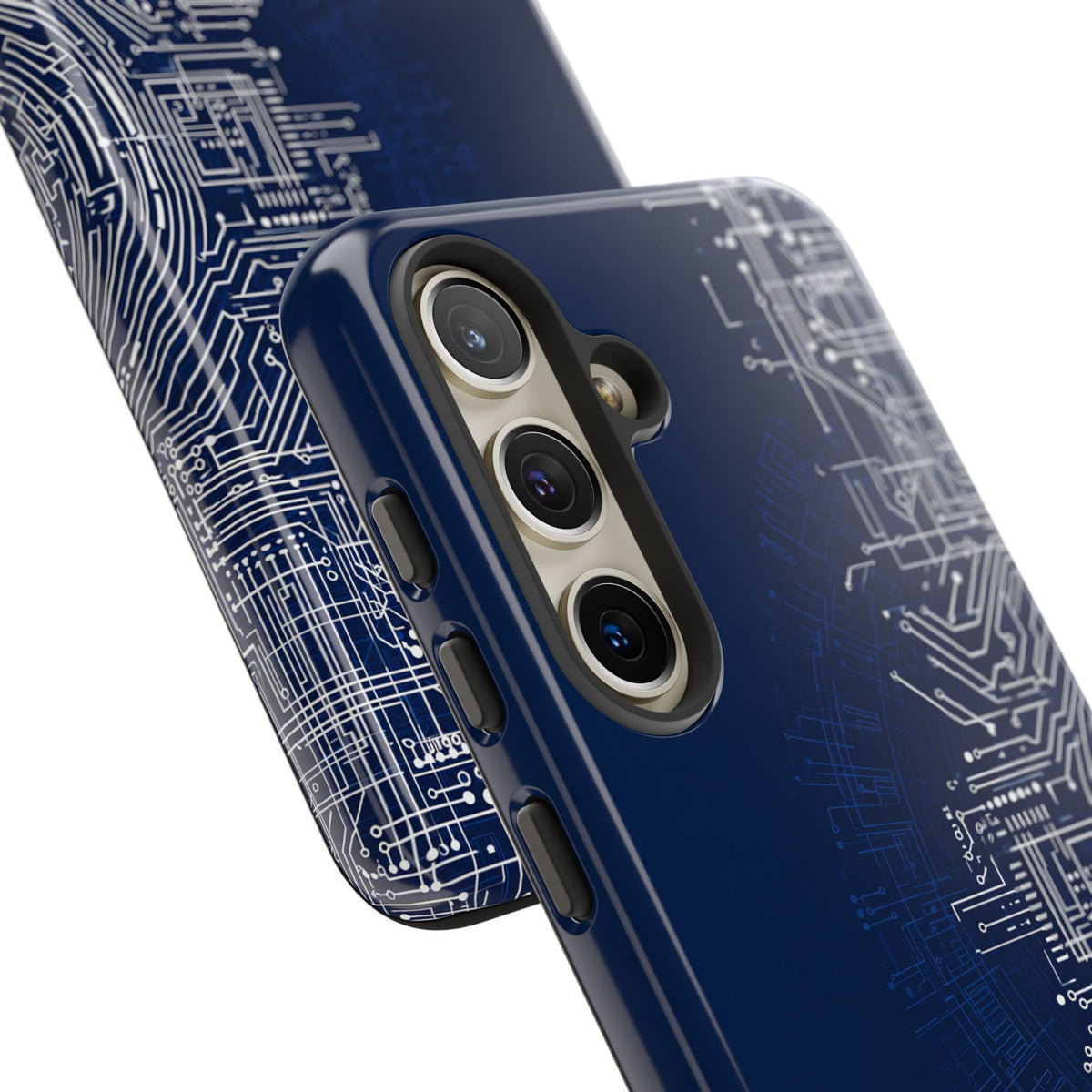 Blue Tough Phone Case for Samsung - Cobalt Circuit Logic