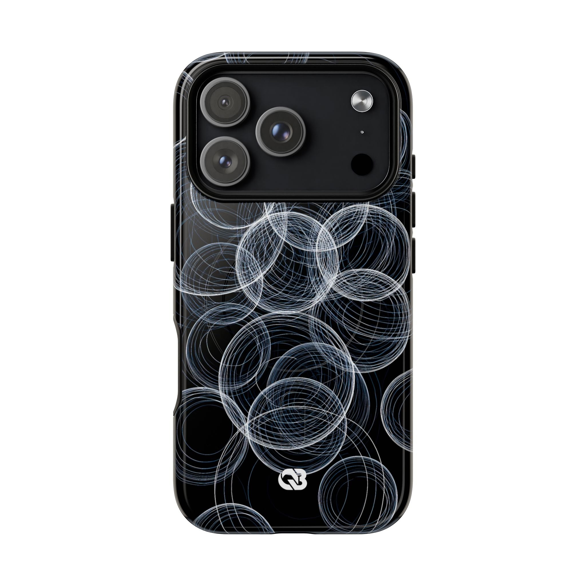 Black Tough 2.0 Magsafe Phone Case for iPhone - Frosted Ring Matrix