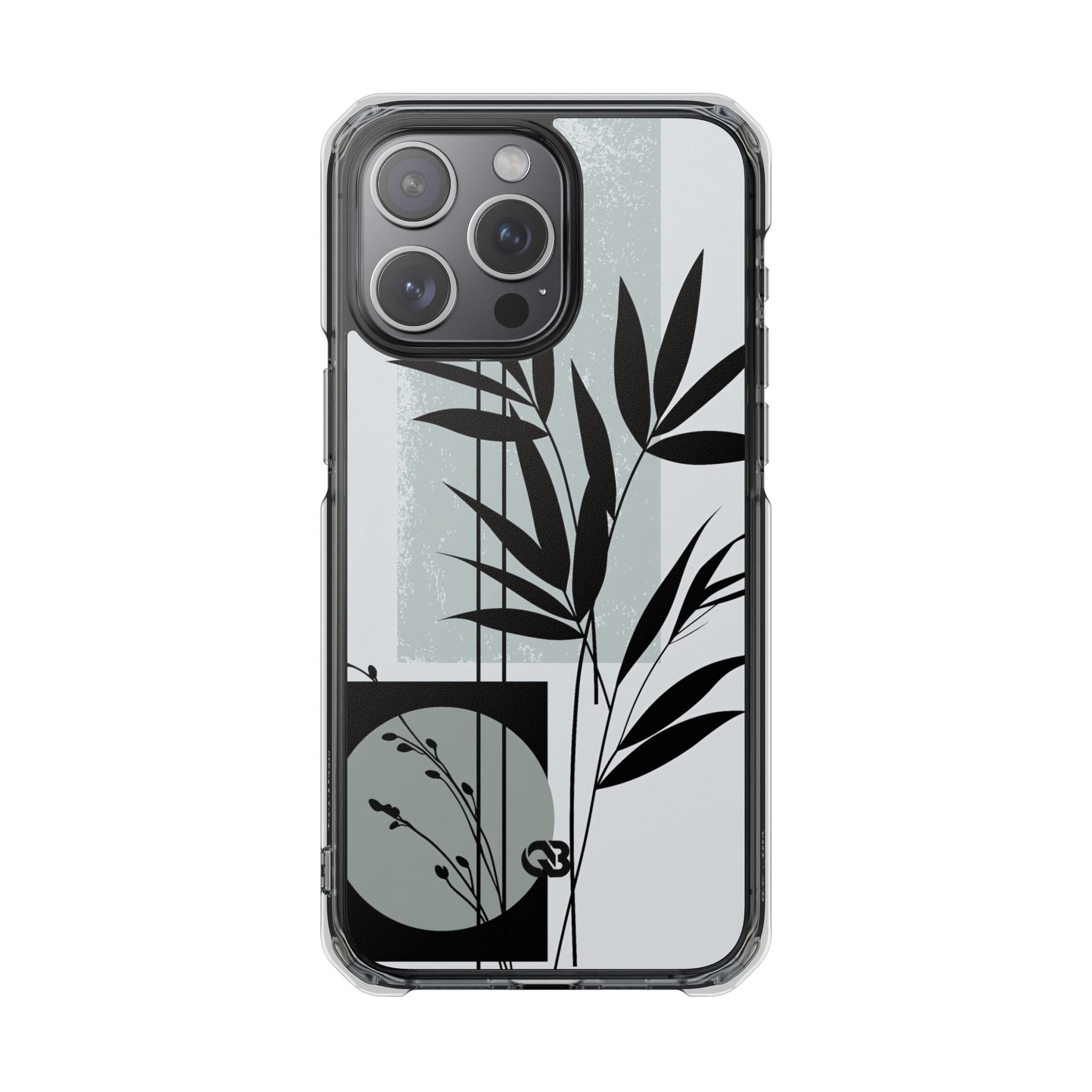 Grey Impact MagSafe Phone Case for iPhone - Sage Bamboo Noir
