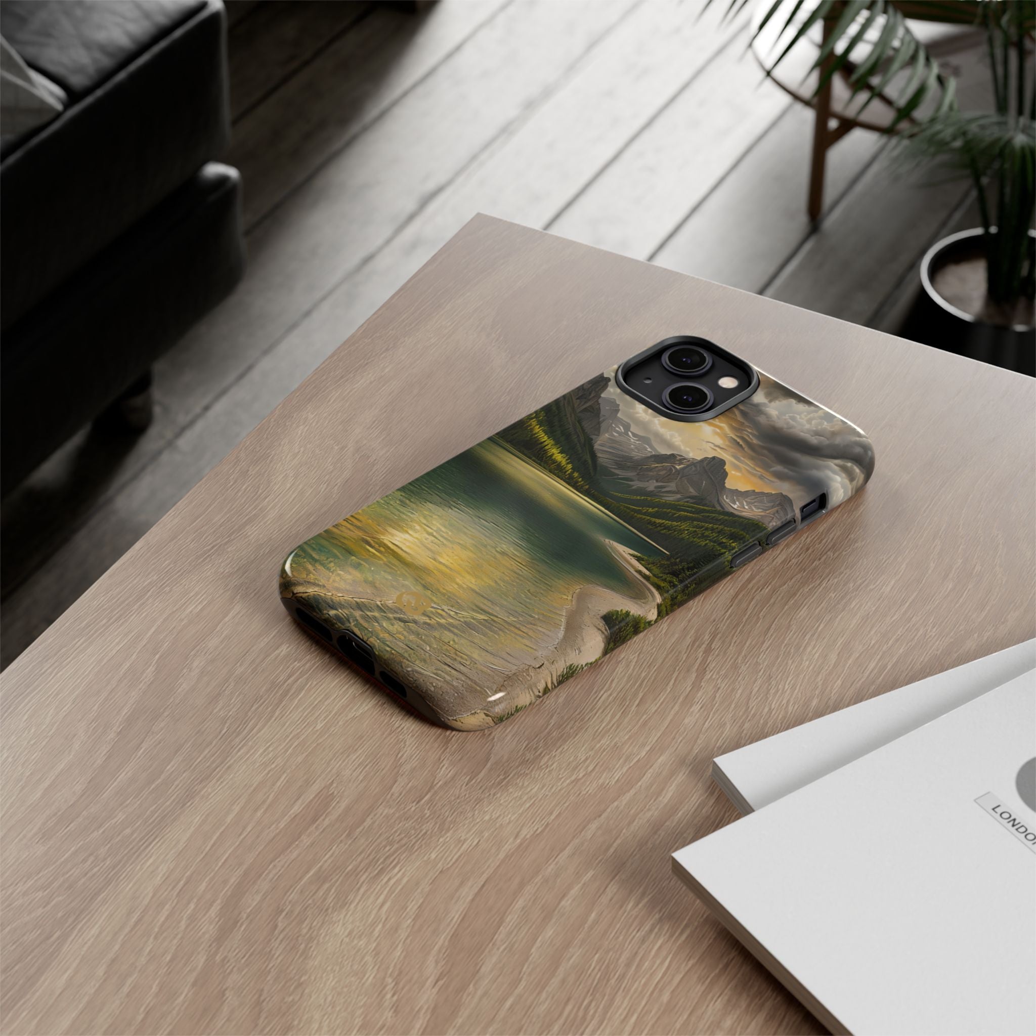 Gilded Mountain Lake · Tough Phone Case for iPhone