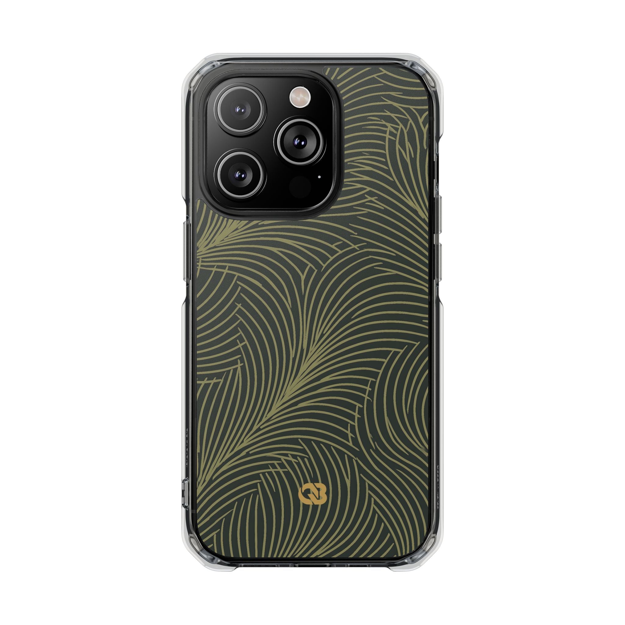 Green Impact MagSafe Phone Case for iPhone - Dark Olive Plume
