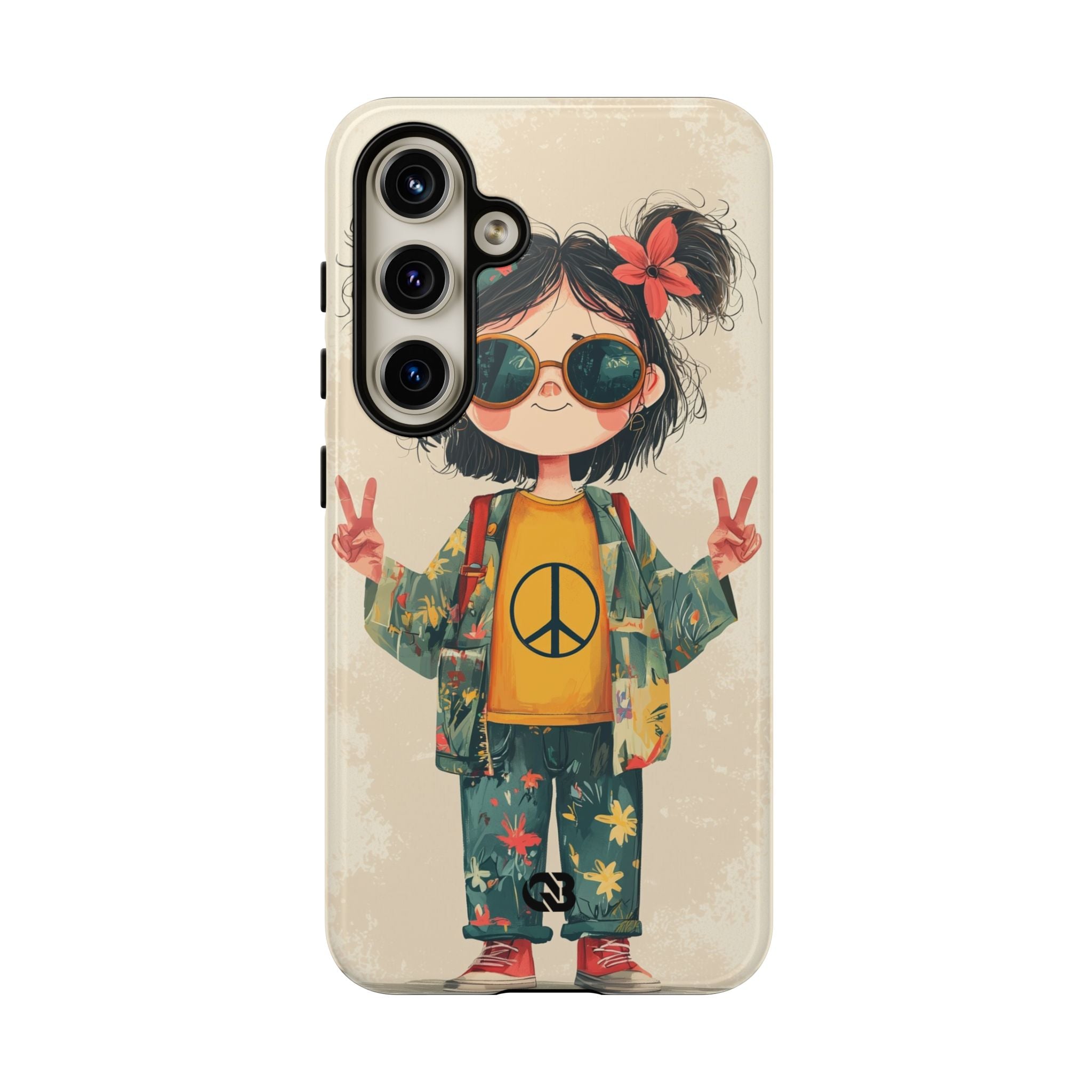Retro Peace Girl · Tough Custodia per Samsung