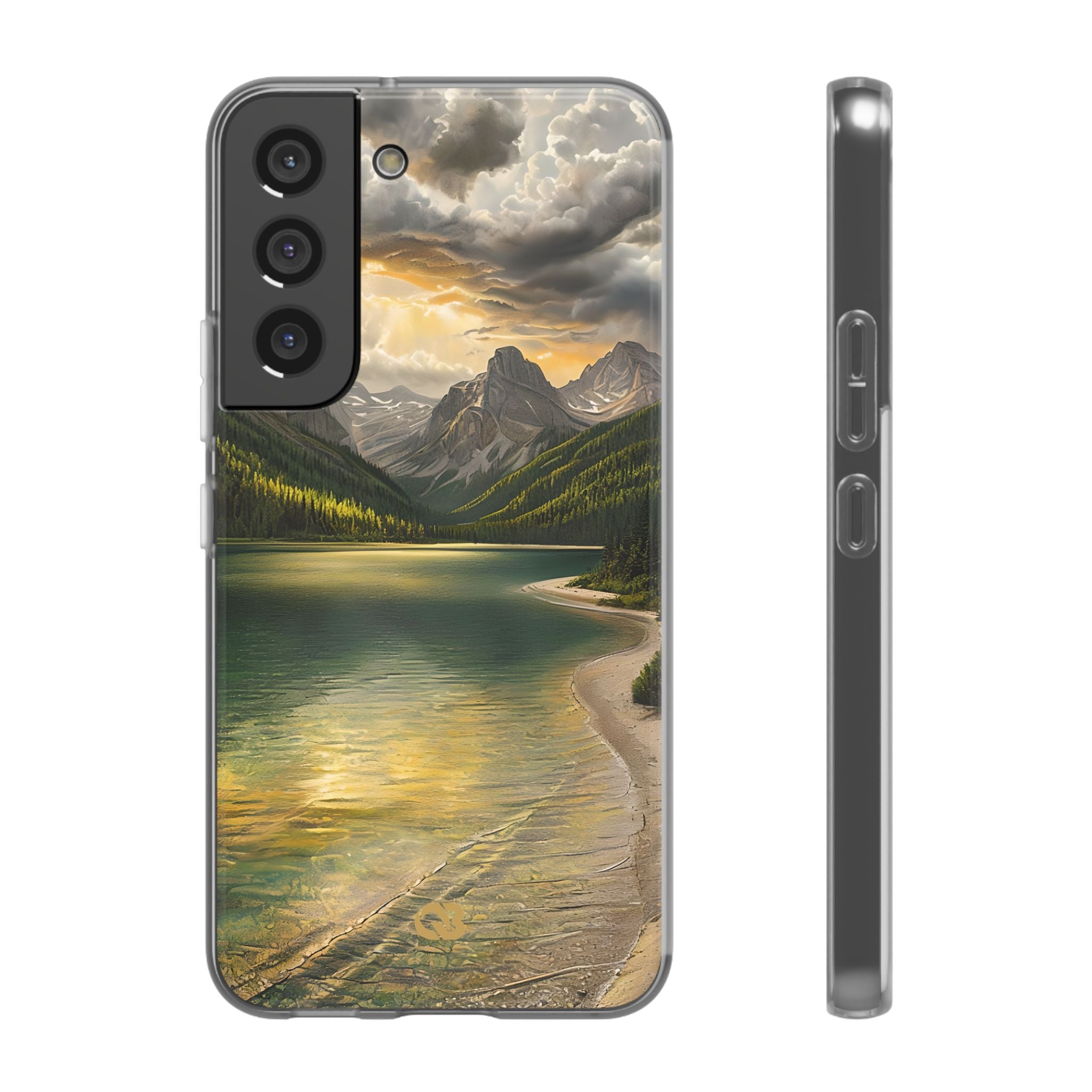 Gilded Mountain Lake · Soft Phone Case for Samsung