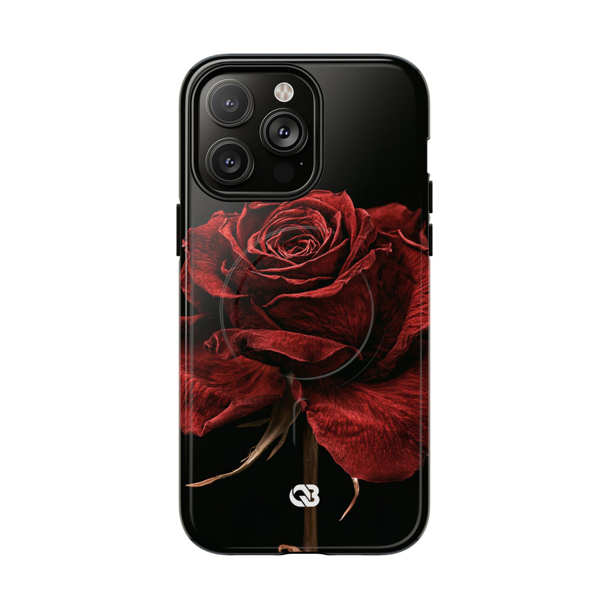 Crimson Noir Rose · Tough 2.0 Magnetic Phone Case for iPhone · Black