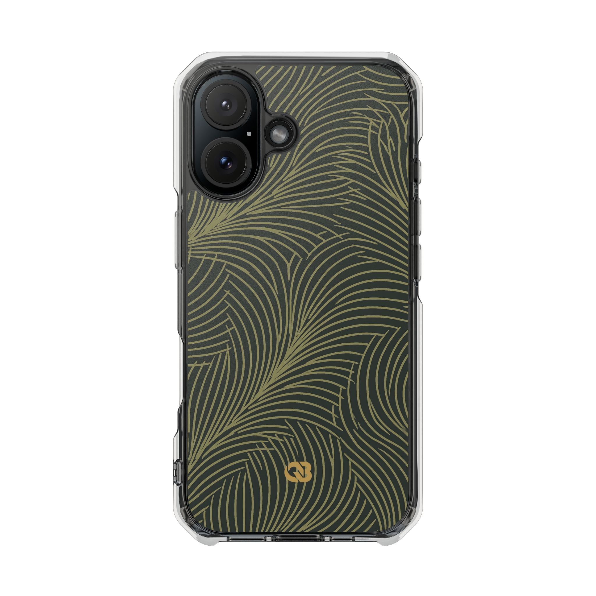 Green Impact MagSafe Phone Case for iPhone - Dark Olive Plume