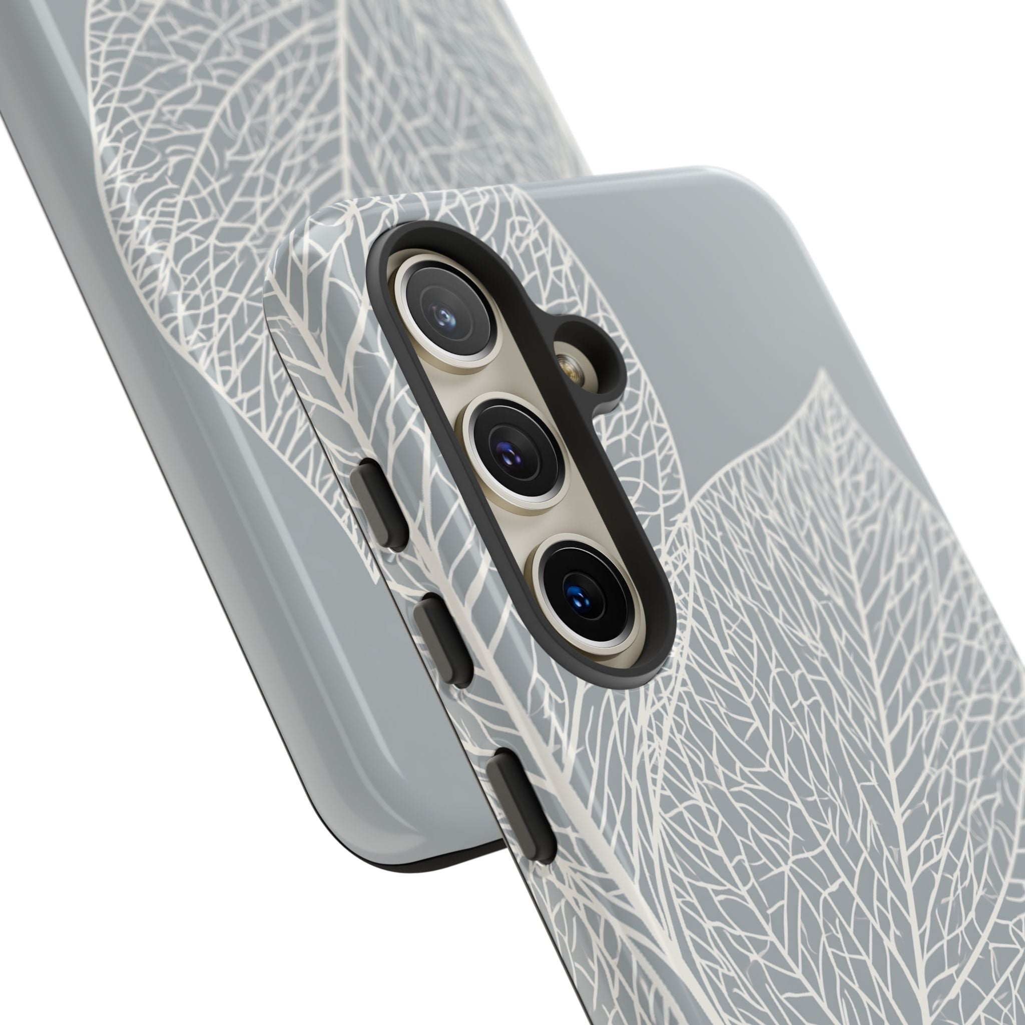 Grey Tough Phone Case for Samsung - Frosted Ash Veins