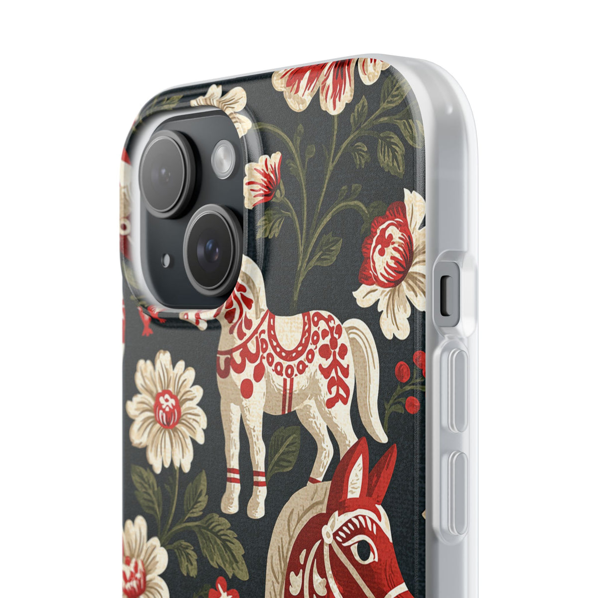 Nordic Dala Meadow · Lite Phone Case for iPhone · Red