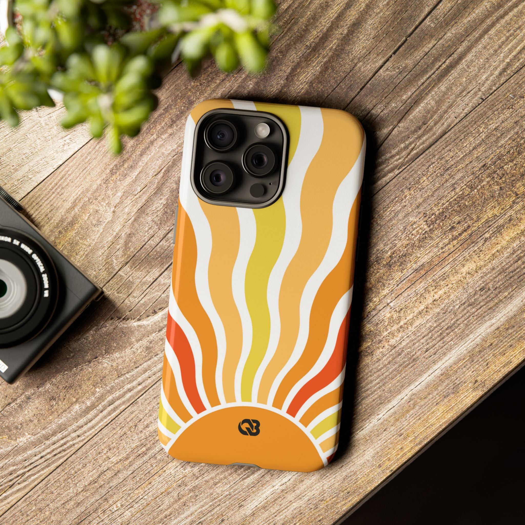 Amber Solar Waves · Tough Phone Case for iPhone