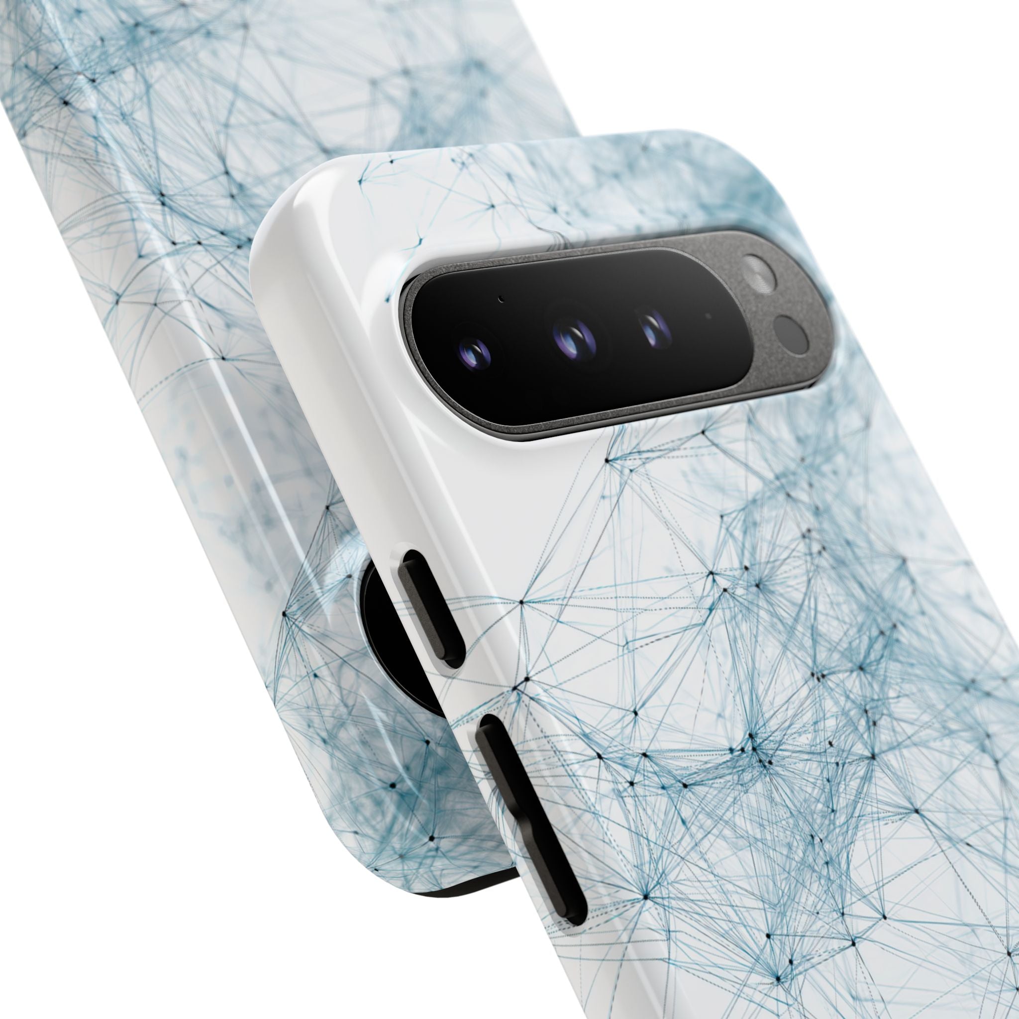 Blue Tough Phone Case for Google Pixel - Glacial Neural Web