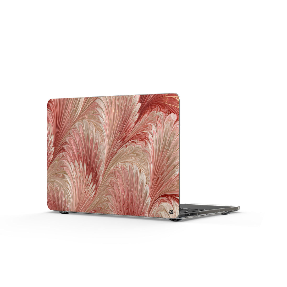 Blush Petal Plume · Clear Hard Case for MacBook · Pink