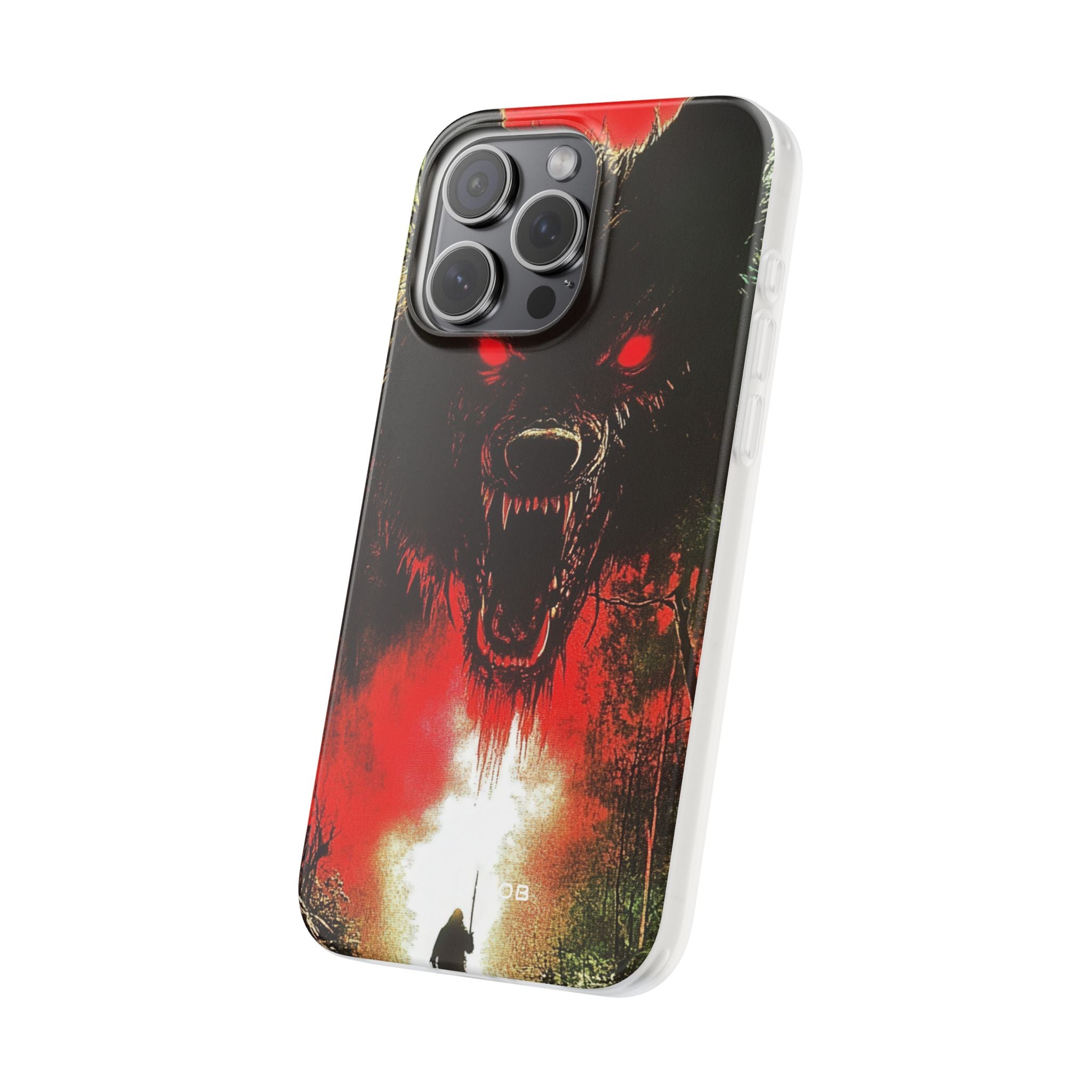 Crimson Wolf iPhone 15 Pro Max Case - Soft