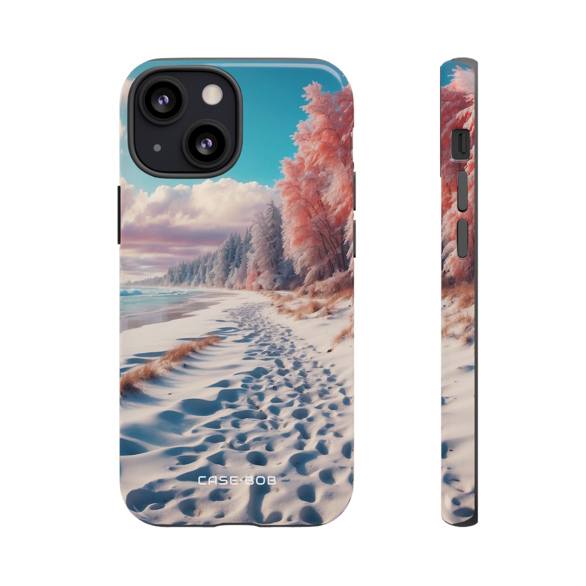 Snowy Footprints iPhone 13 Mini Case - Tough