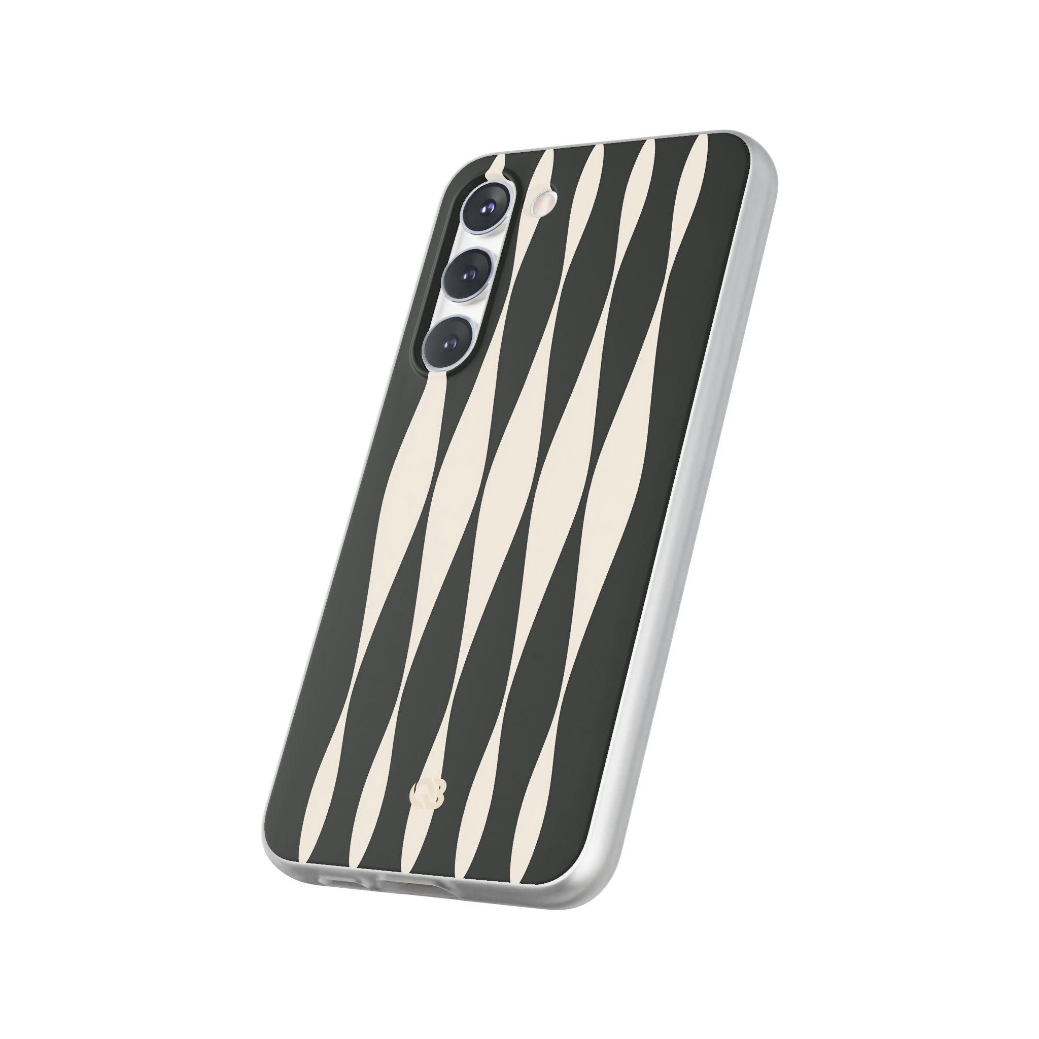 Black Lite Phone Case for Samsung - Ivory Spindle Grid