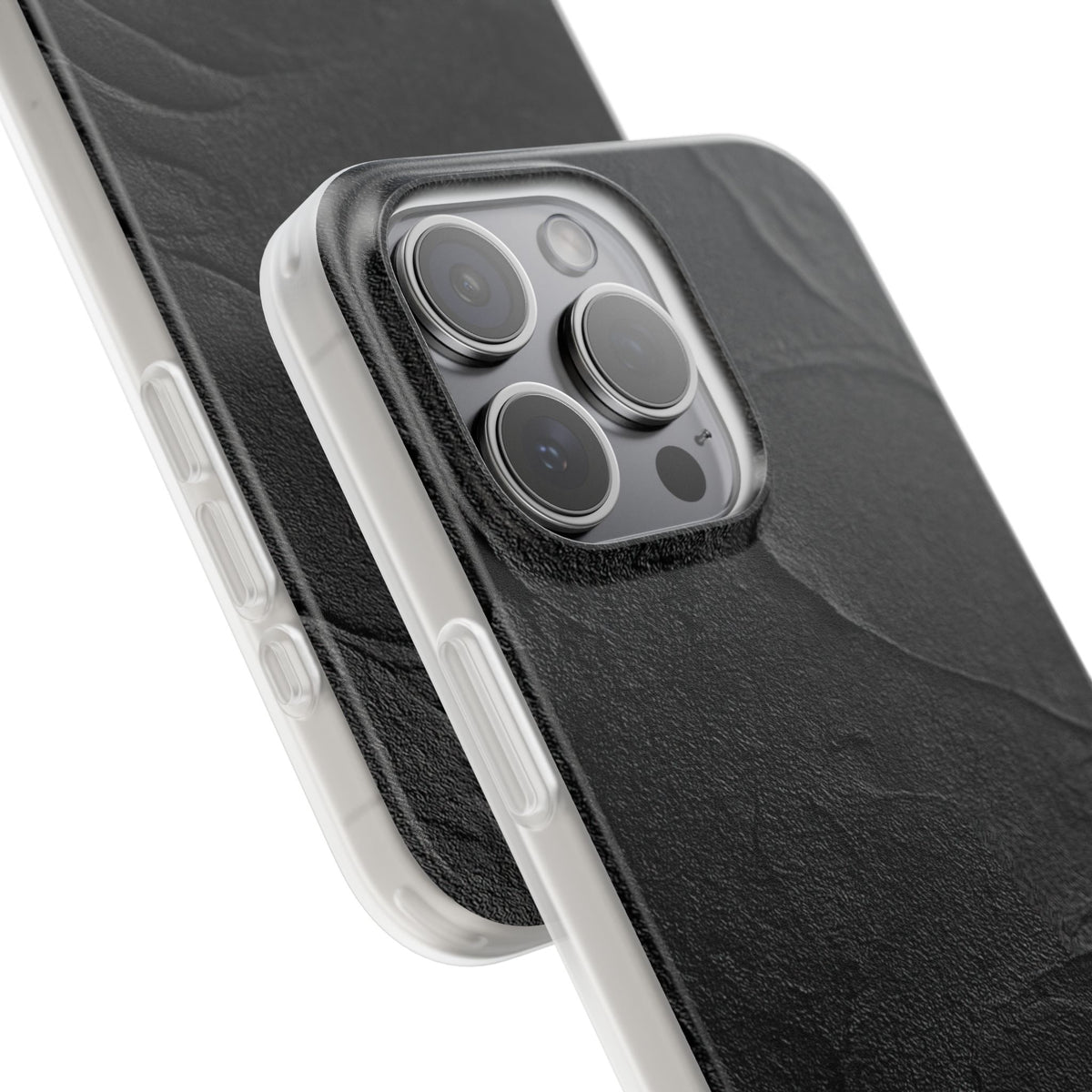 Obsidian Stucco Relief · Lite Phone Case for iPhone · Black