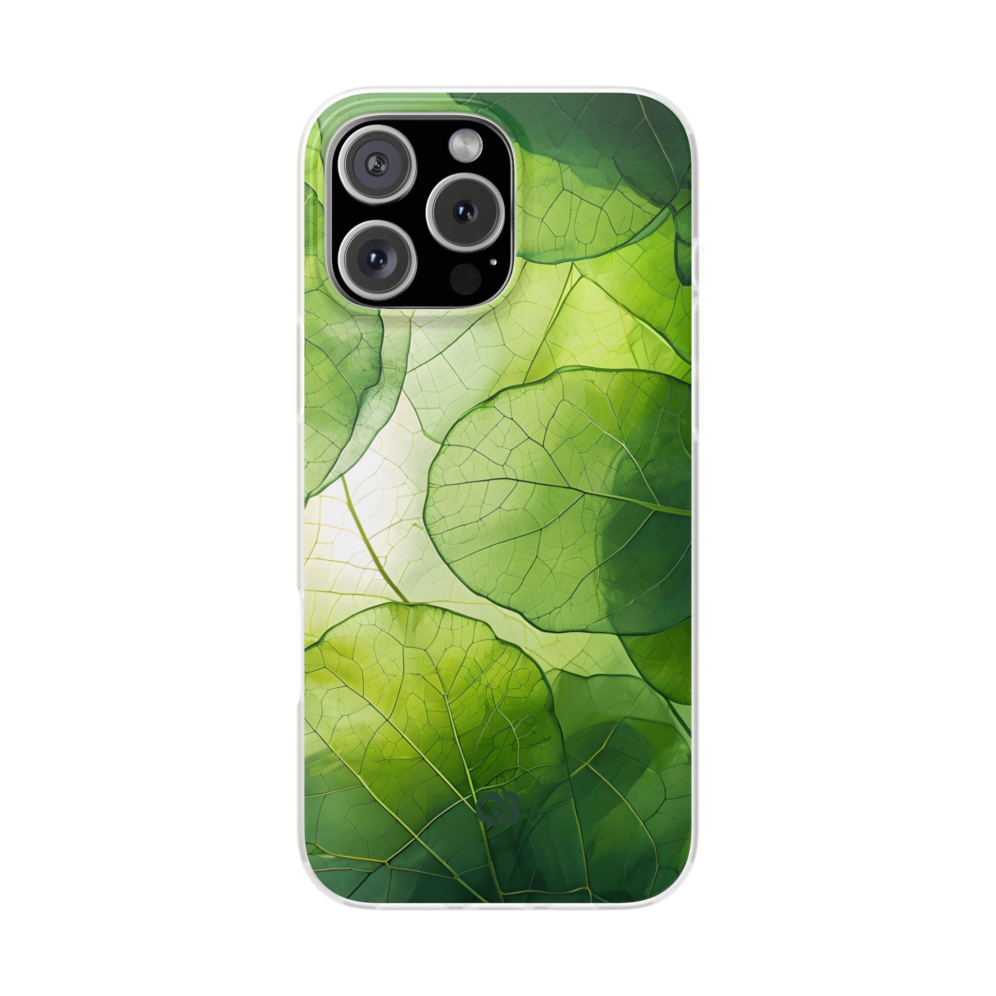 Emerald Leaf Veins · Soft Phone Case for iPhone
