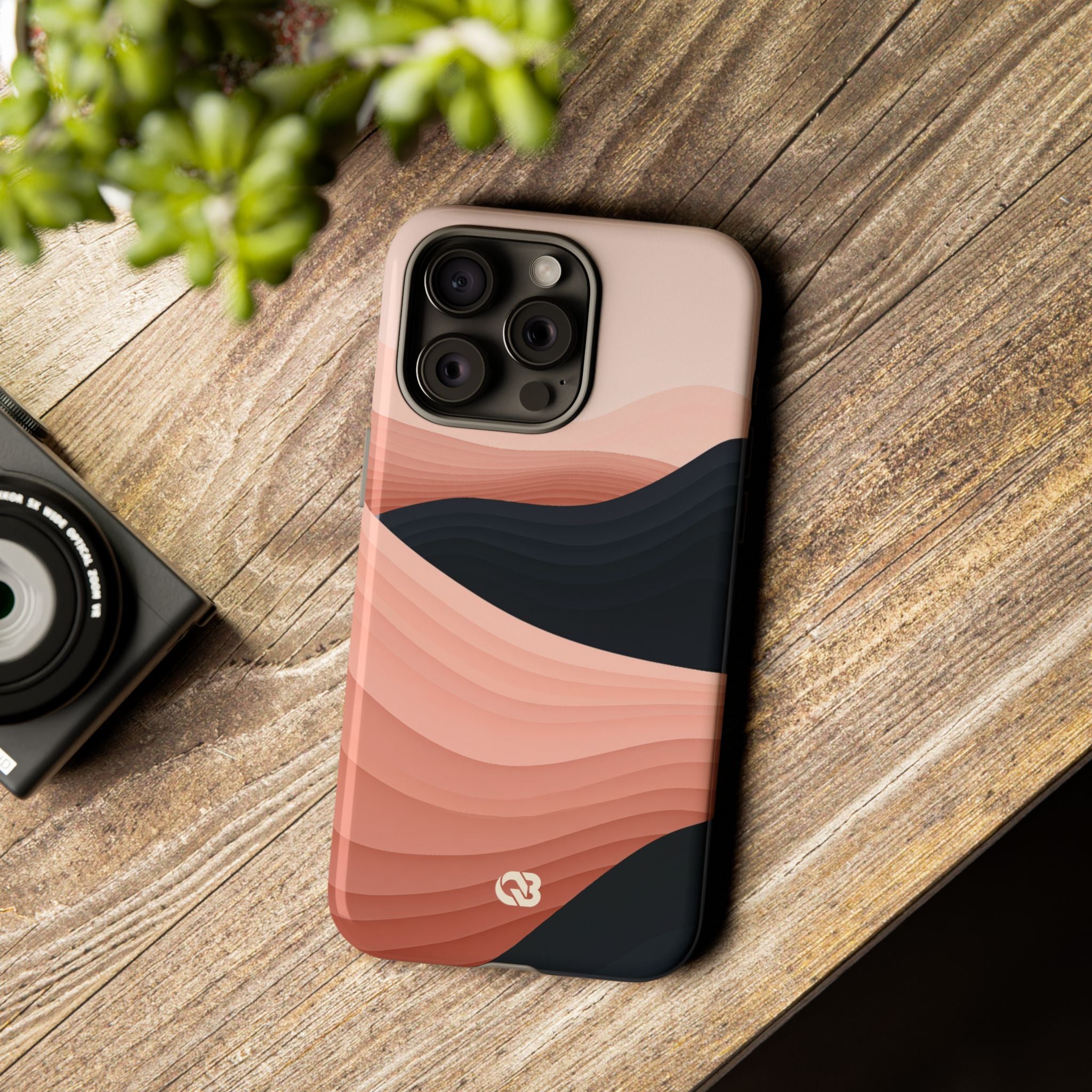 Pink Tough Phone Case for iPhone - Dune Shadow Layers