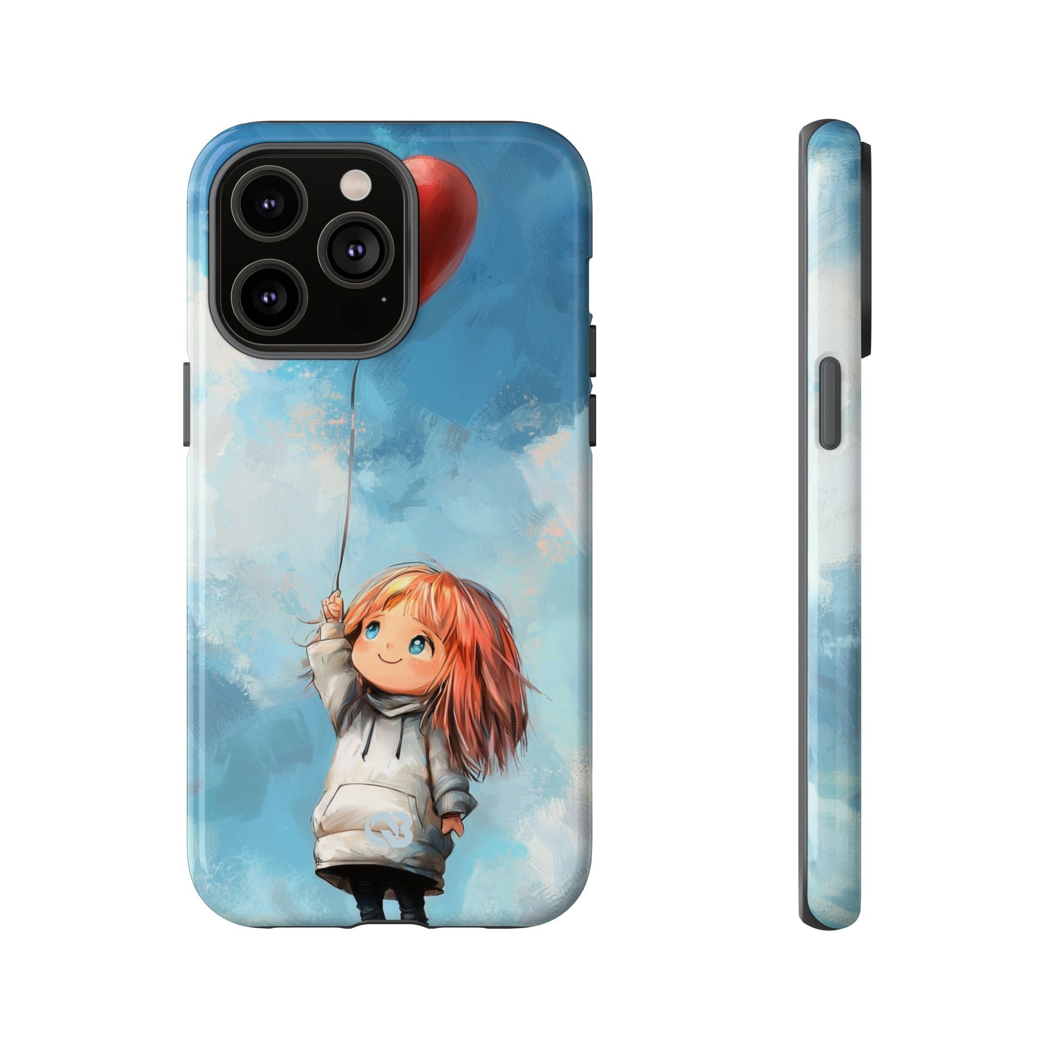 Crimson Heart Sky · Tough Phone Case for iPhone