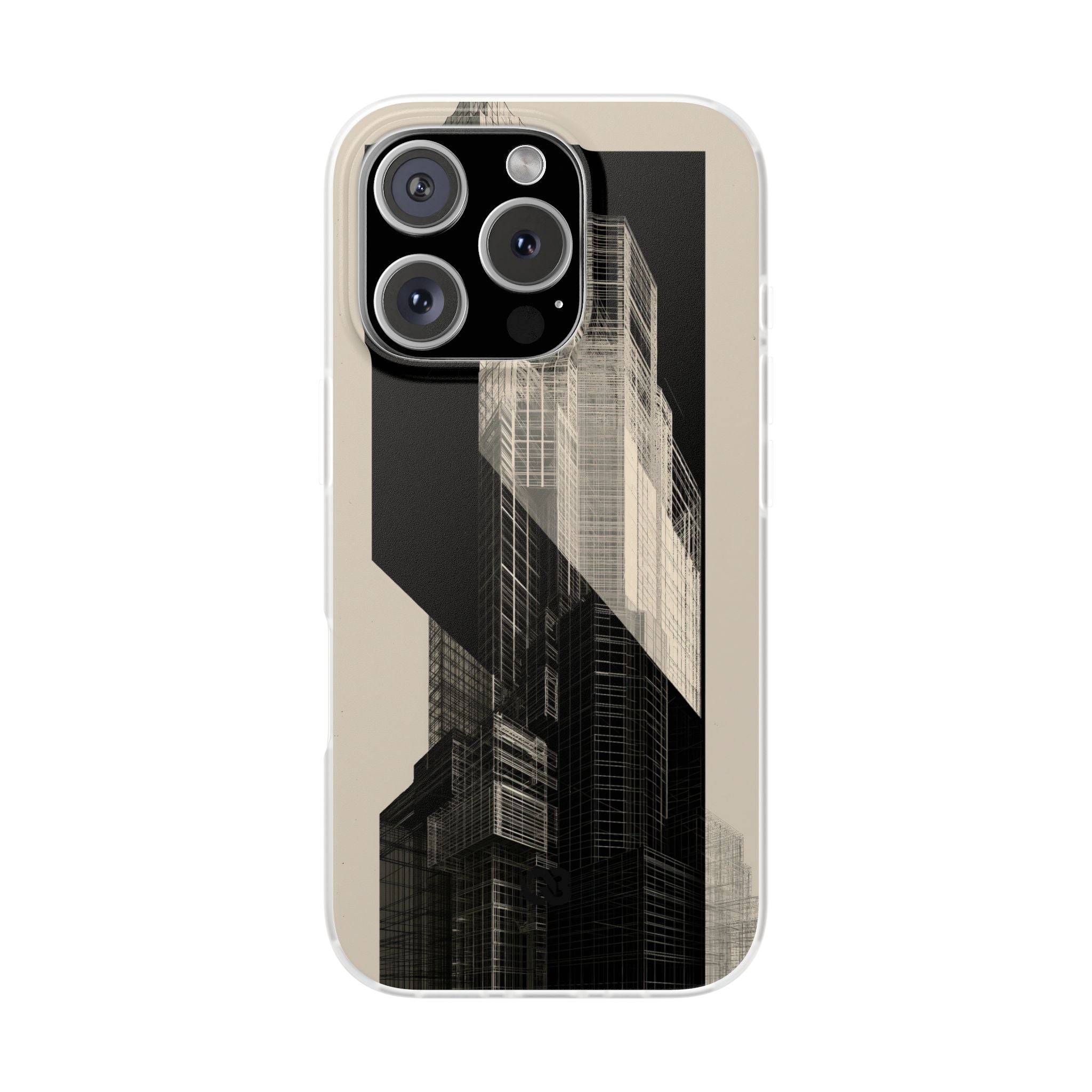 Beige Lite Phone Case for iPhone - Monolith Urban Grid