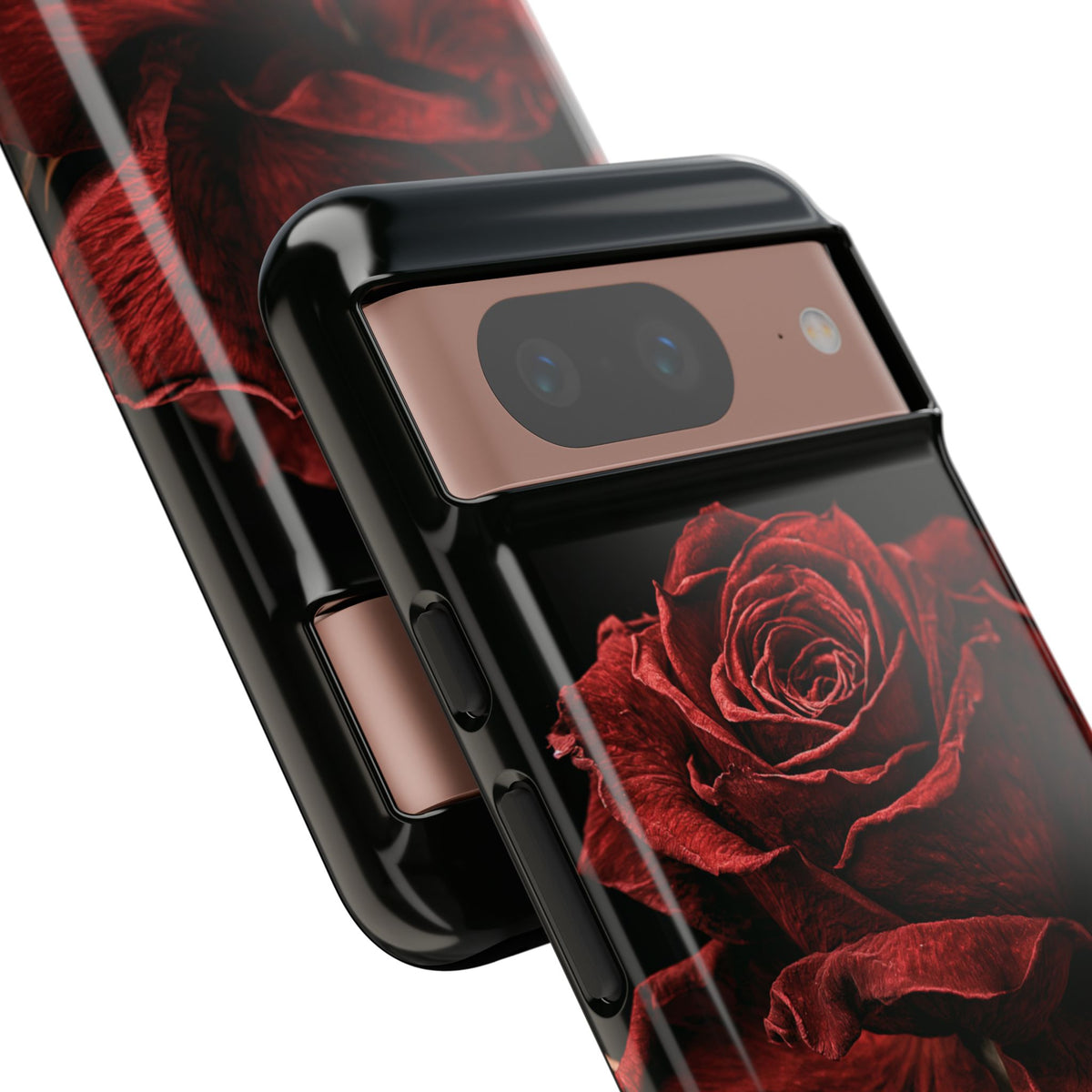 Crimson Noir Rose · Tough Phone Case for Pixel · Black