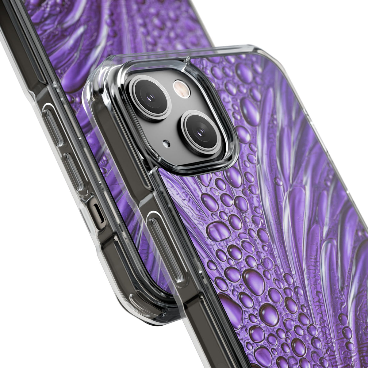 Violet Liquid Gel · Clear Impact Magnetic Phone Case for iPhone · Purple