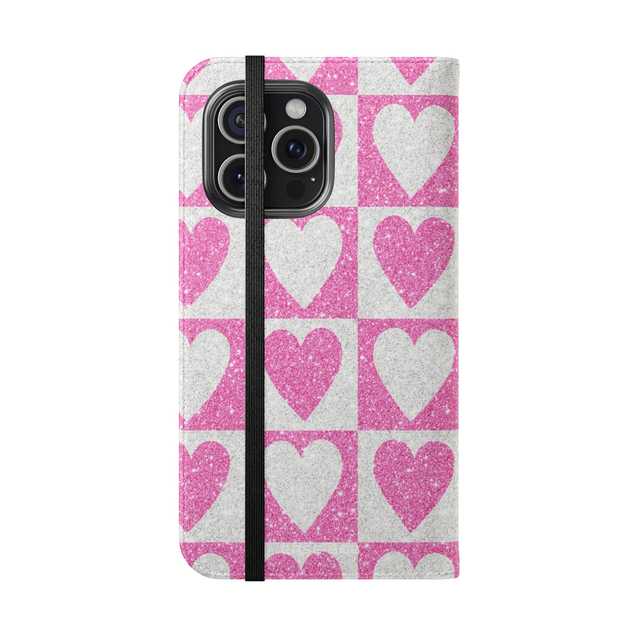Glitter Heartgrid - iPhone 15 Pro Max Case - Wallet