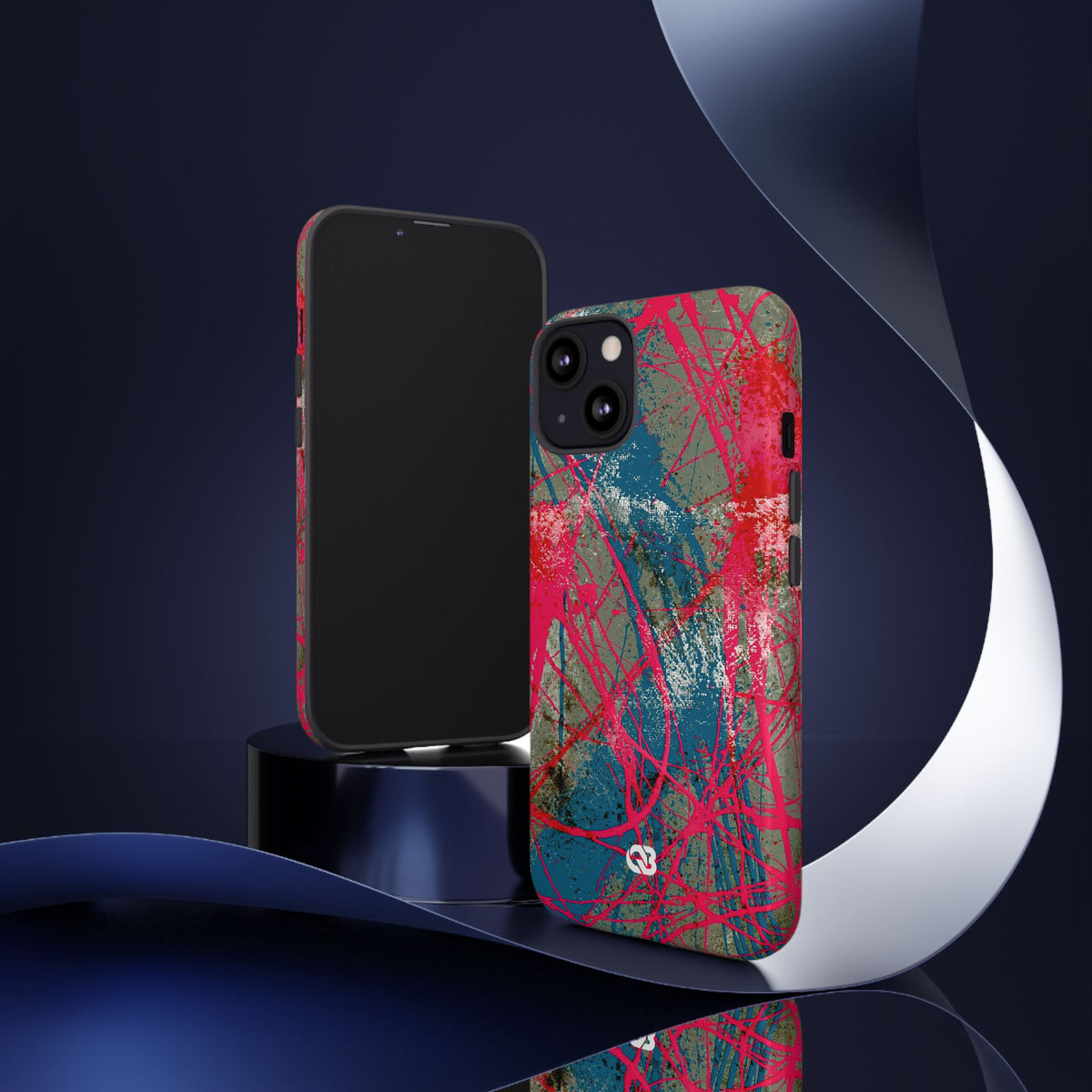 Neon Static Drip · Tough Phone Case for iPhone · Pink