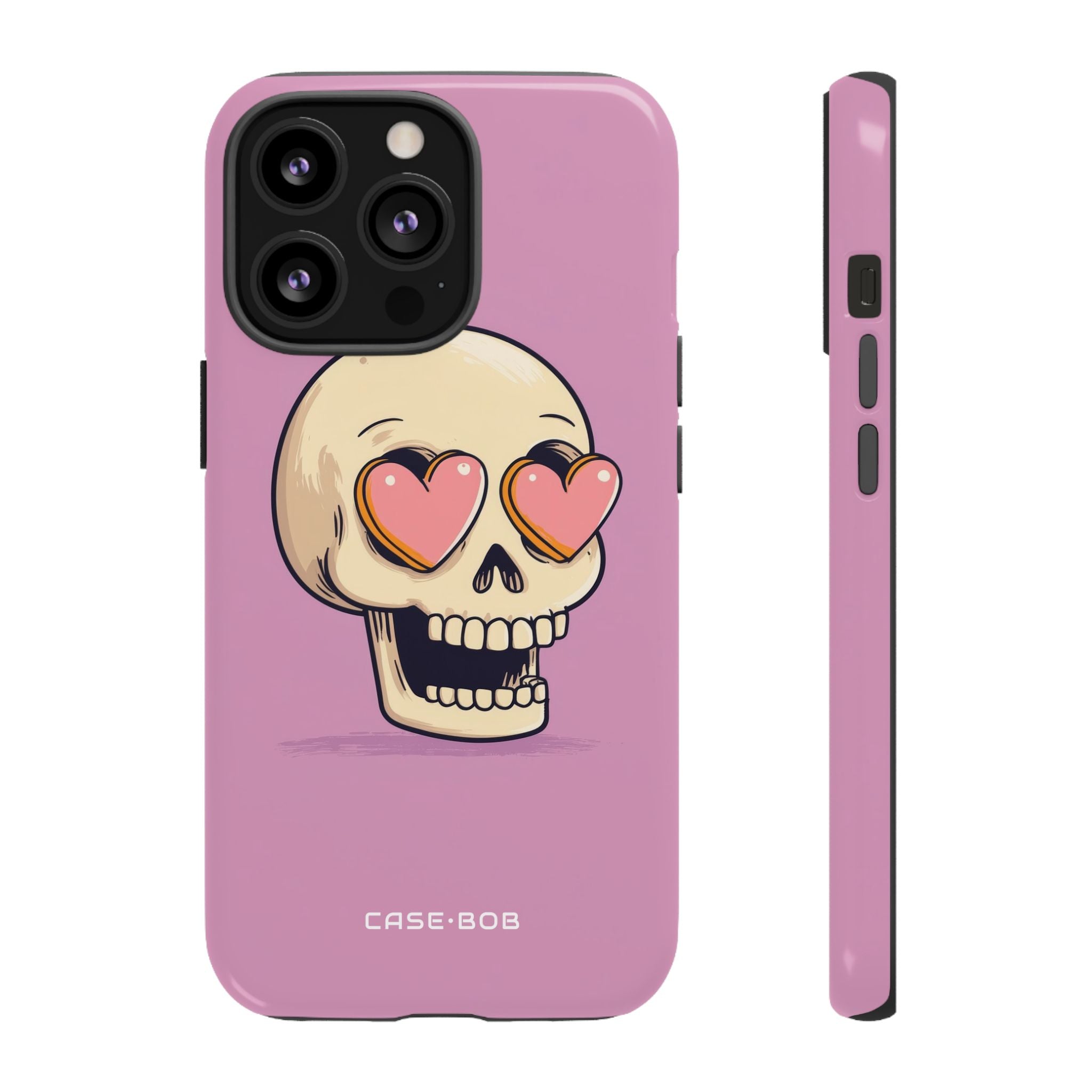 Heart Eyed Skull iPhone 13 Pro Case - Tough