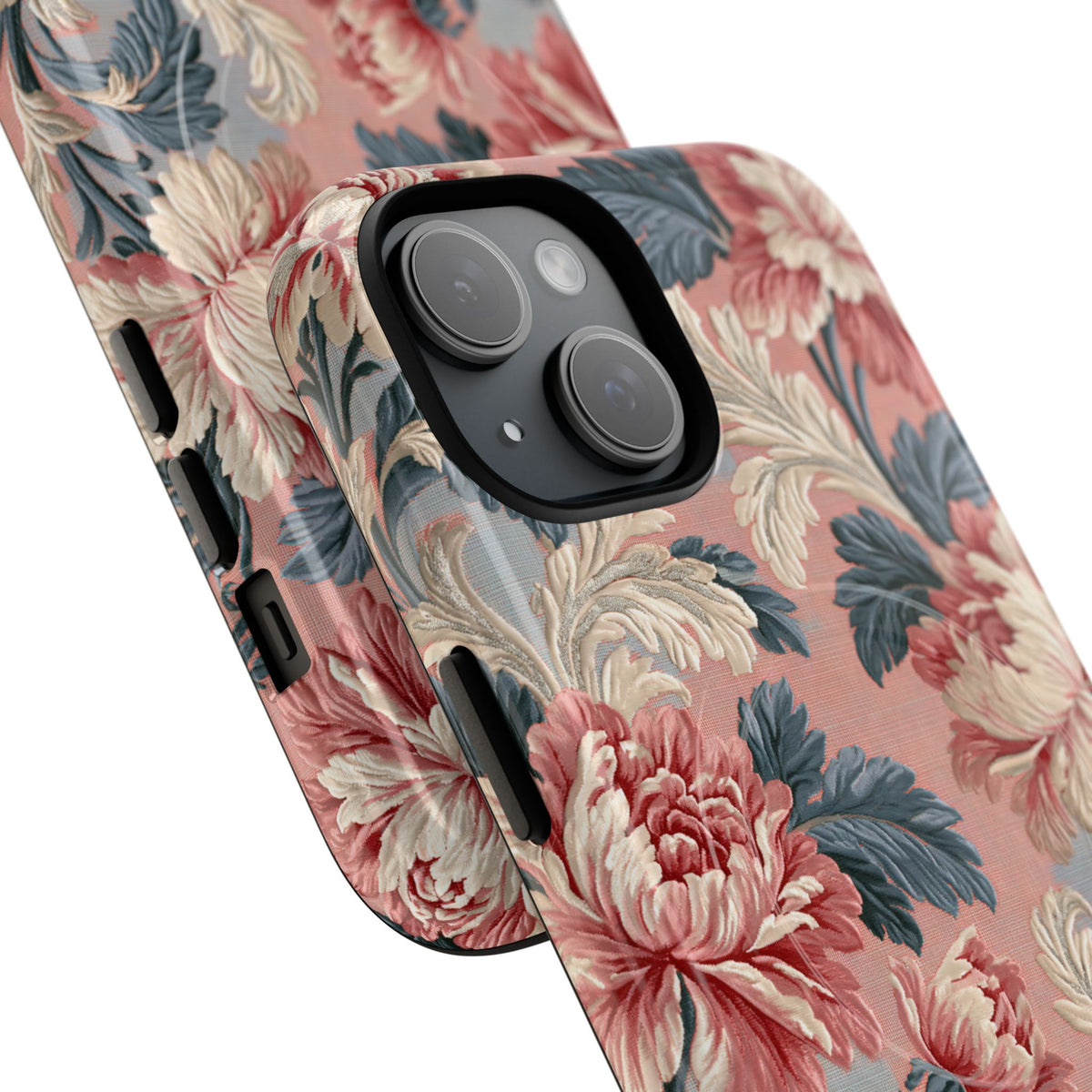 Blush Peony Jacquard · Tough 2.0 Magnetic Phone Case for iPhone · Pink