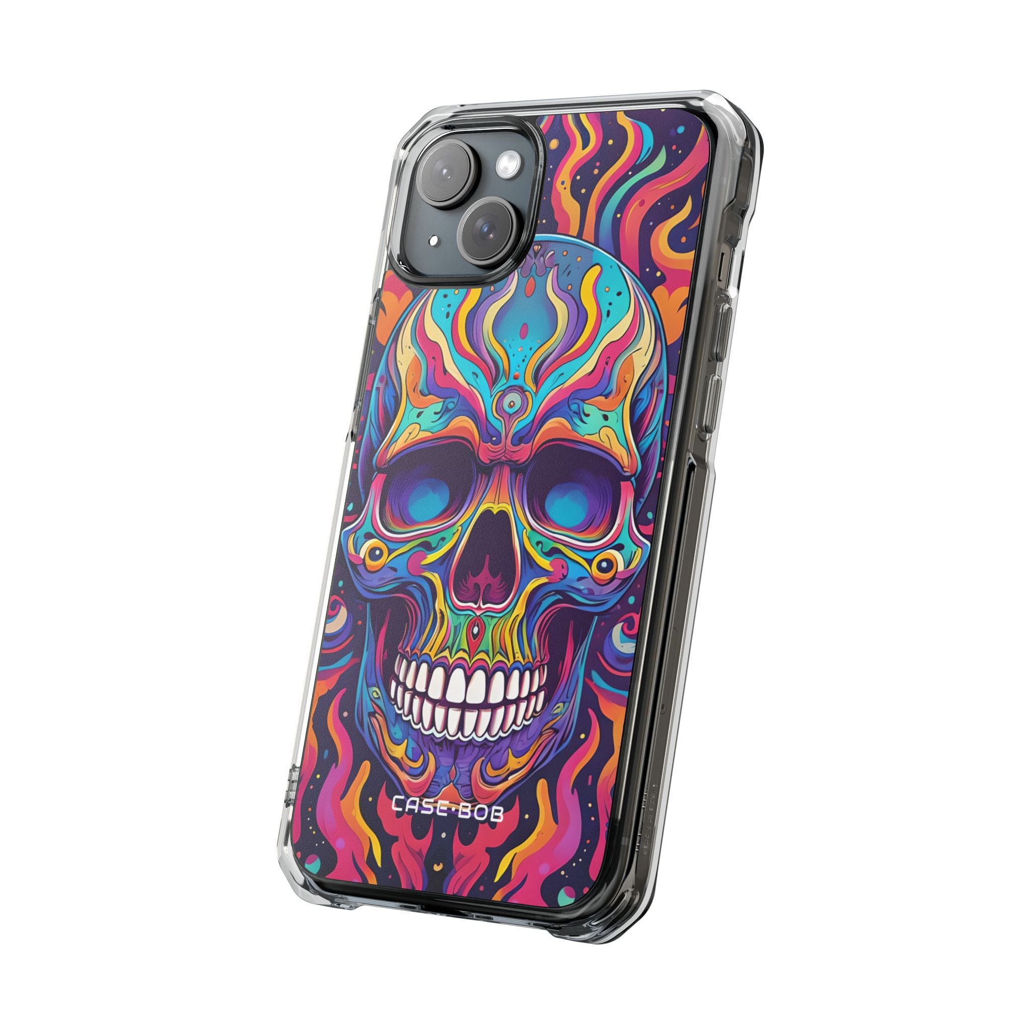 Flaming Skull iPhone 15 Plus Case - Impact